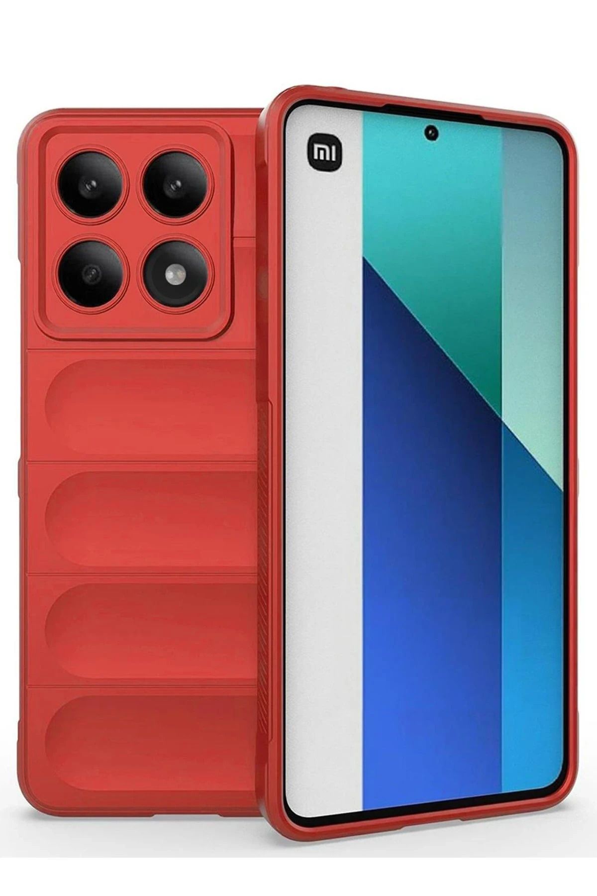 NewFace Xiaomi Poco X6 Pro Uyumlu Kılıf Optimum Silikon - Kırmızı BSTMY