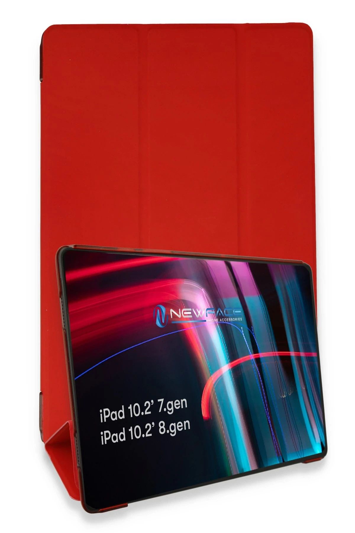 NewFace iPad 10.2 (7.nesil) Kılıf Tablet Smart Kılıf - Kırmızı BSTMY