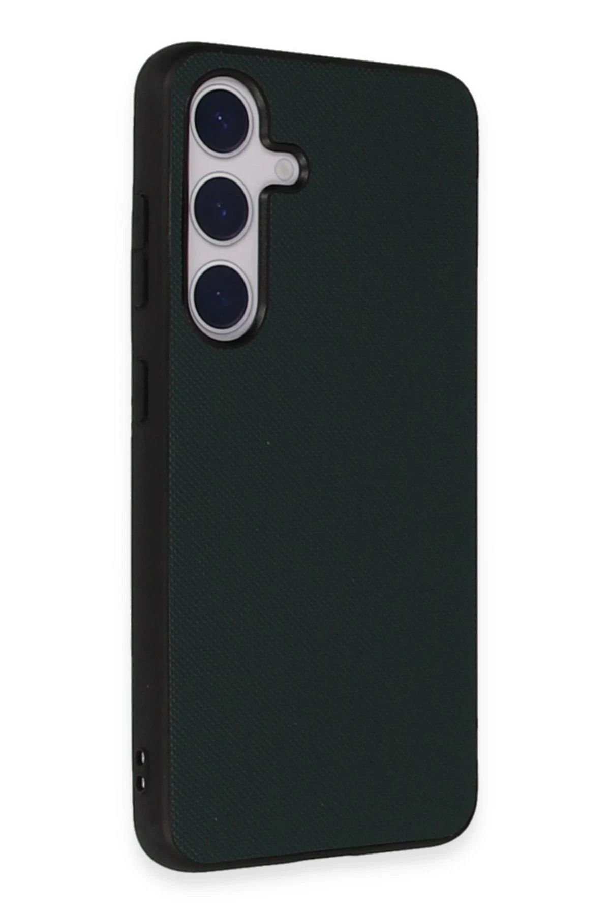 NewFace Samsung Galaxy S24 Kılıf Taft Kapak - Koyu Yeşil BSTMY