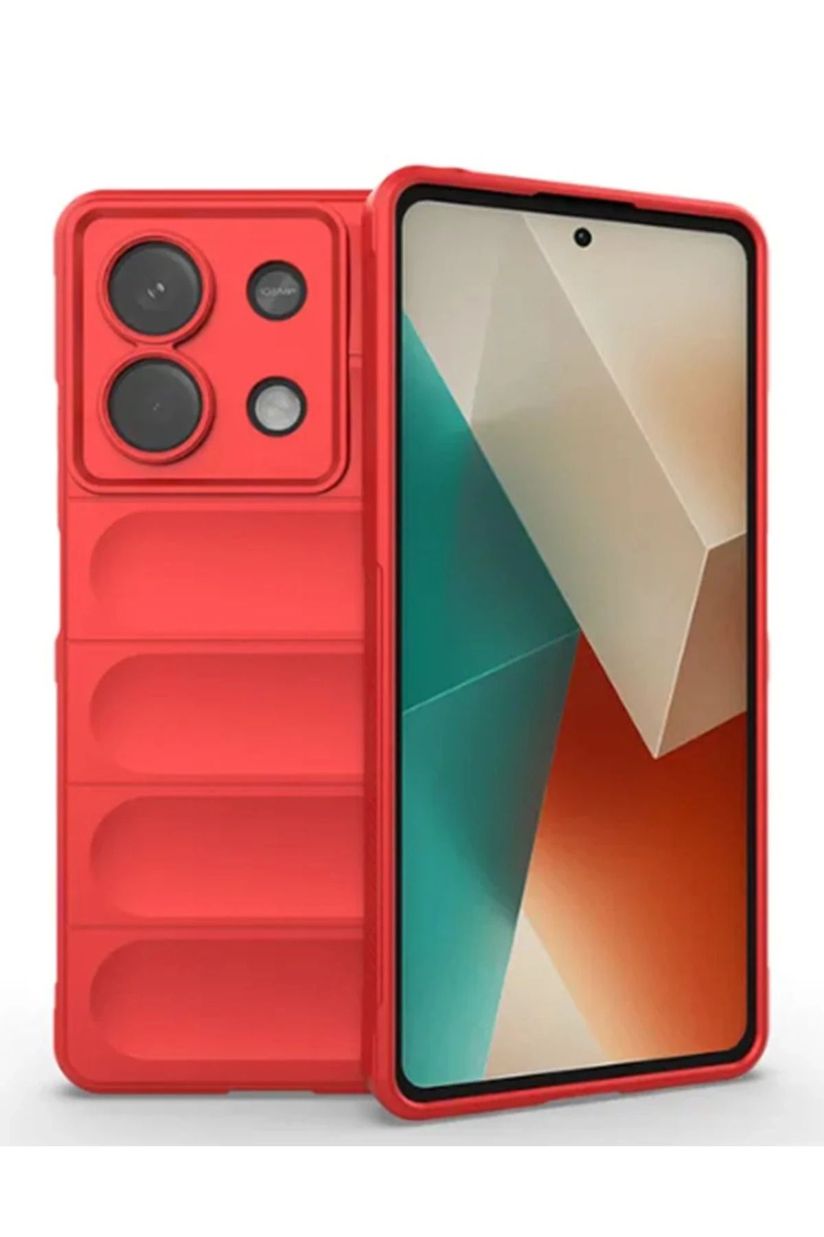 NewFace Xiaomi Poco X6 Kılıf Optimum Silikon - Kırmızı HNZRN