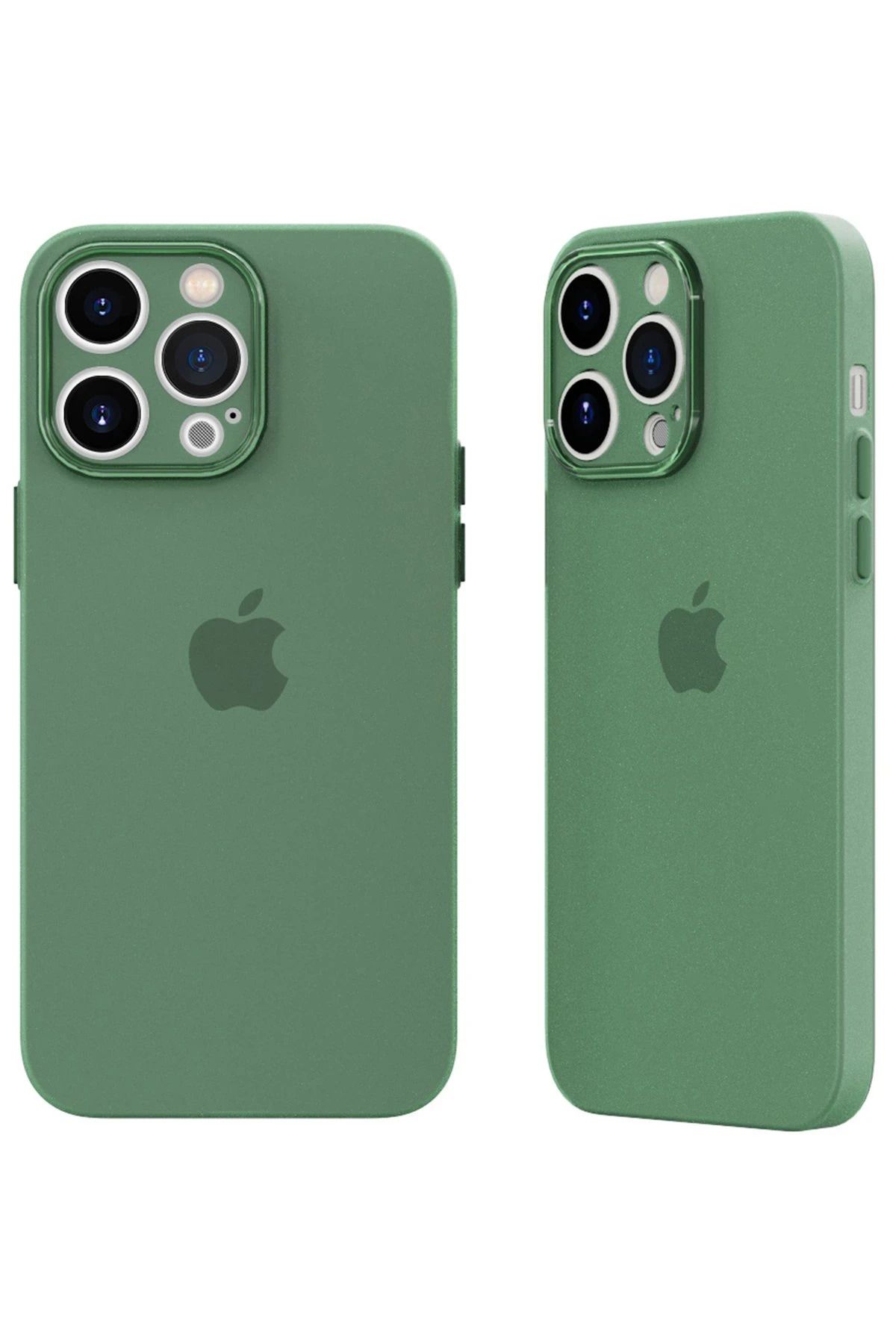 NewFace iPhone 14 Pro Kılıf Silikon - Yeşil LZWDR