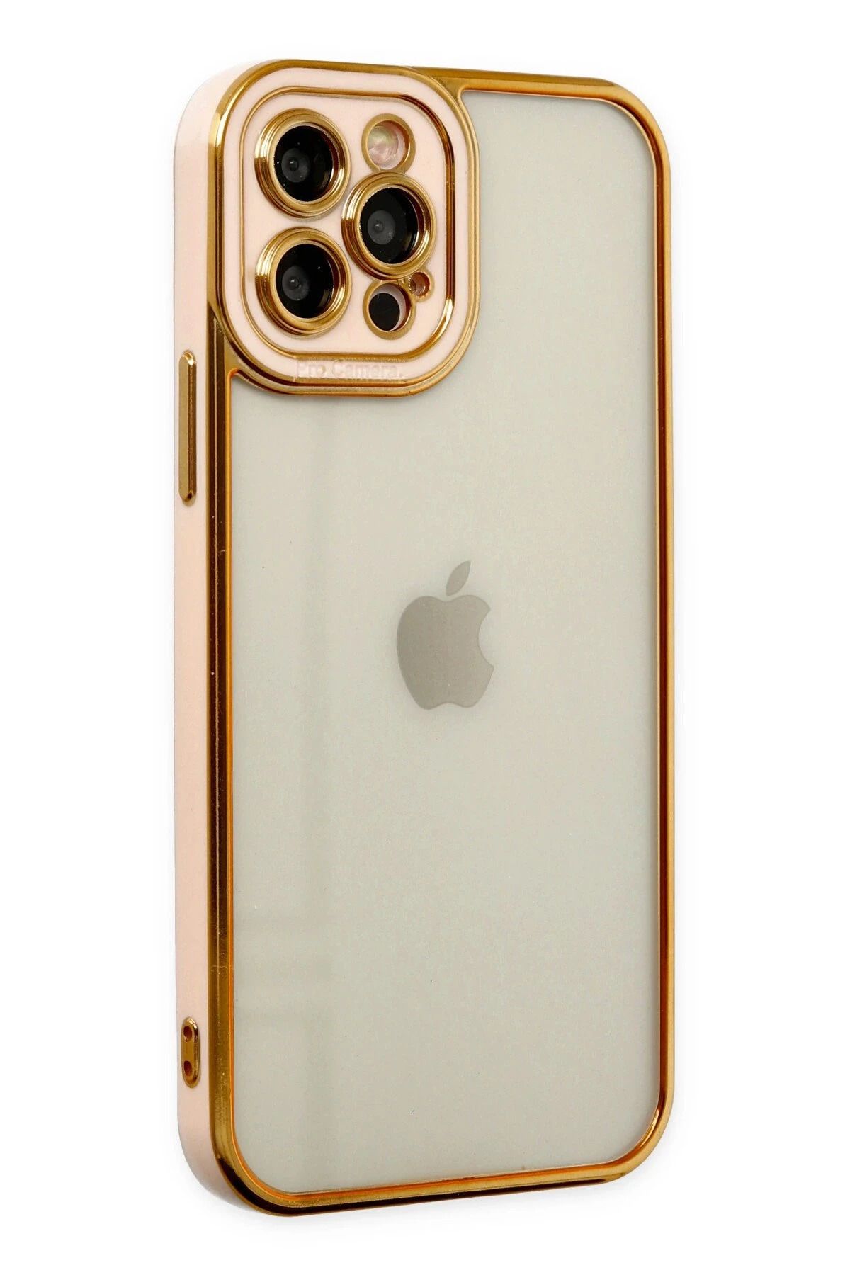 NewFace iPhone 12 Pro Kılıf Liva Lens Silikon - Rose YNSMR