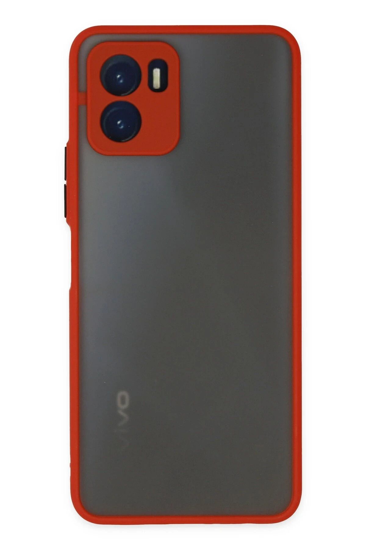 NewFace Vivo Y15S Kılıf Montreal Silikon Kapak - Kırmızı JOJUA