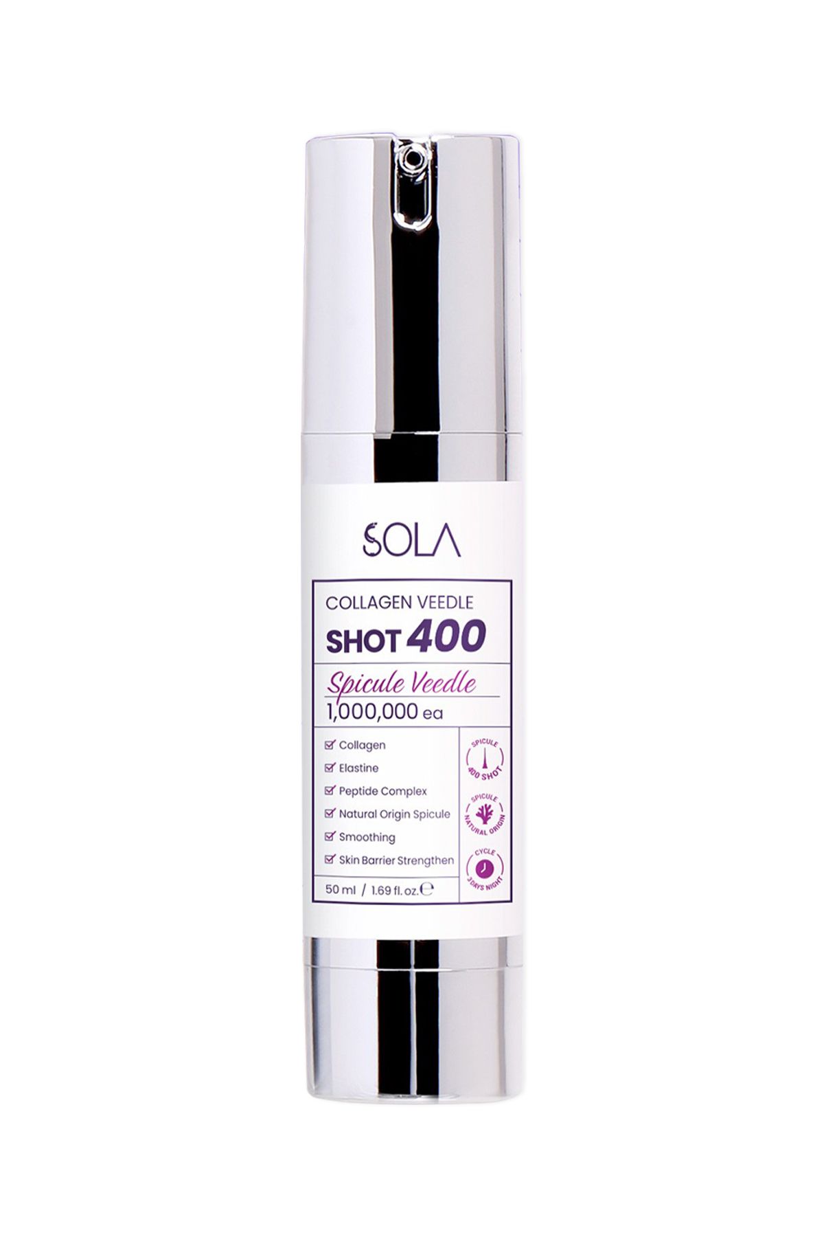SOLA Veedle Shot Collagen (400) Spicule Veedle 1000.000 (Üstün performans sunan 400 serisi) 50ml