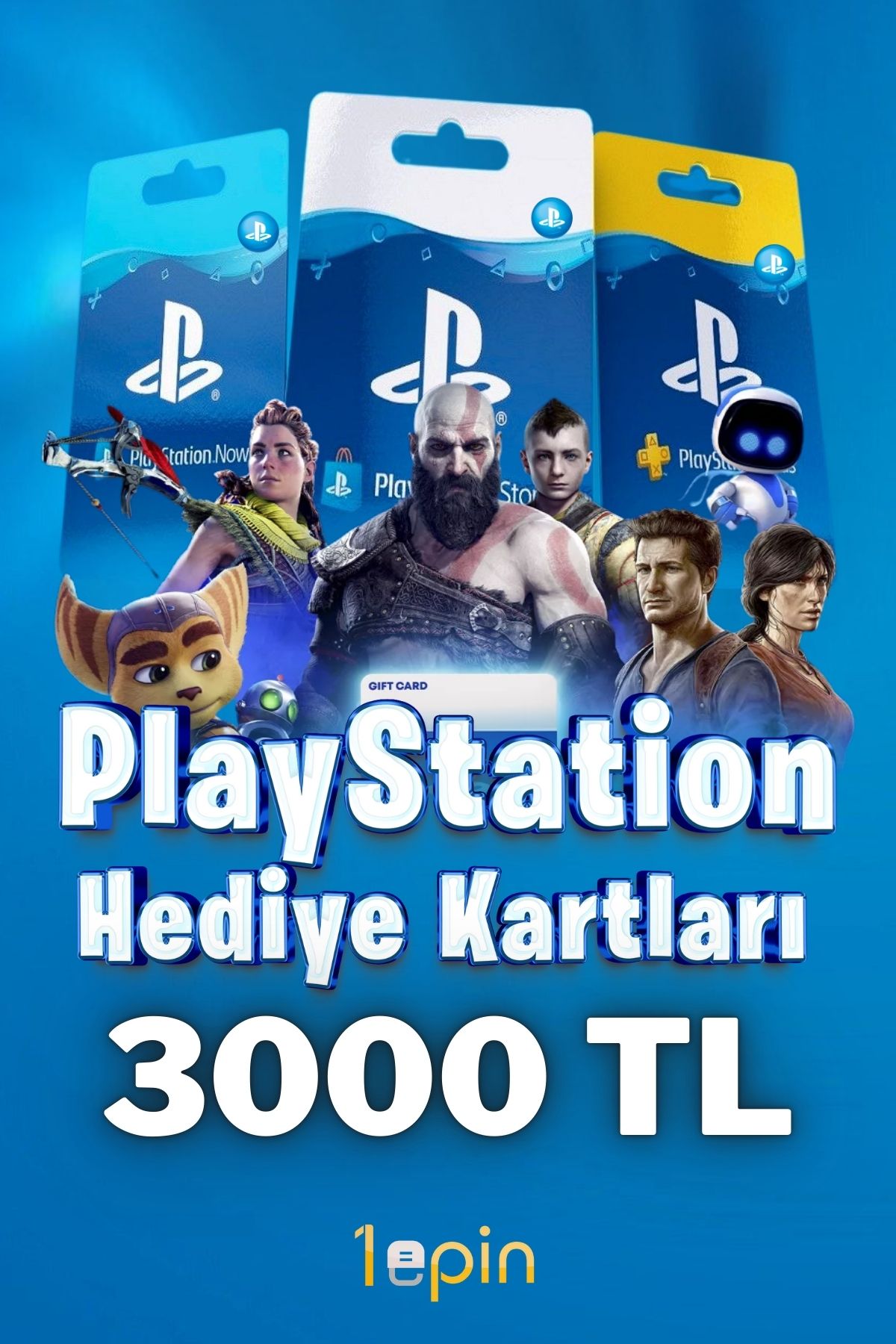1epin Playstation Store Hediye Kartı 3000 TL