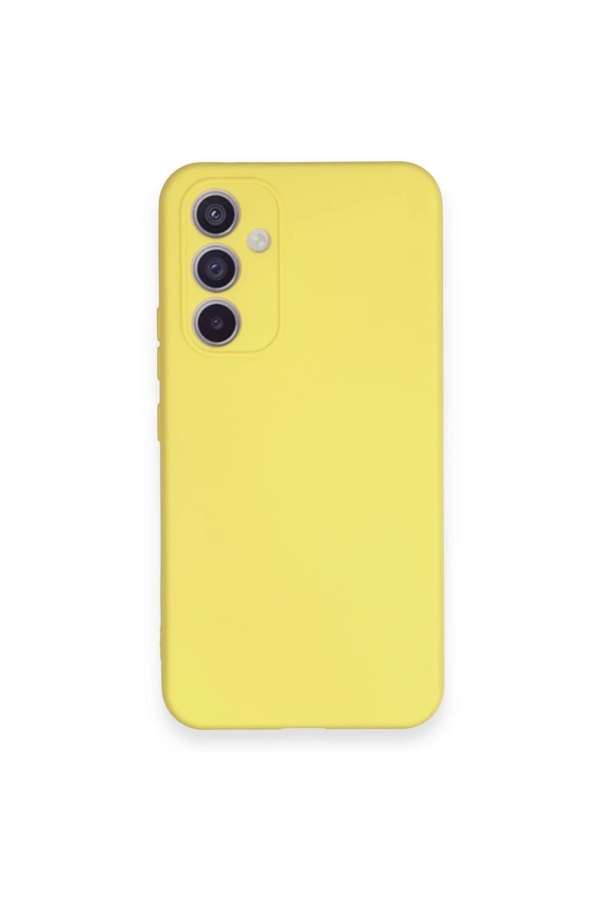 NewFace Galaxy A54 Uyumlu 5G Kılıf Nano içi Kadife Silikon - Sarı HNZRN