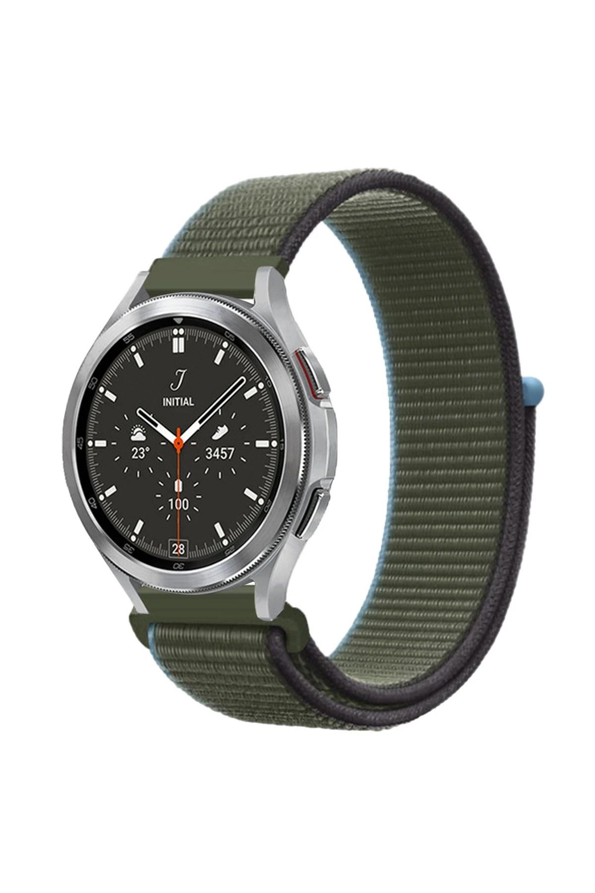 NewFace Watch 22mm Hasırlı Cırtcırtlı Kordon - Yeşil BSTMY