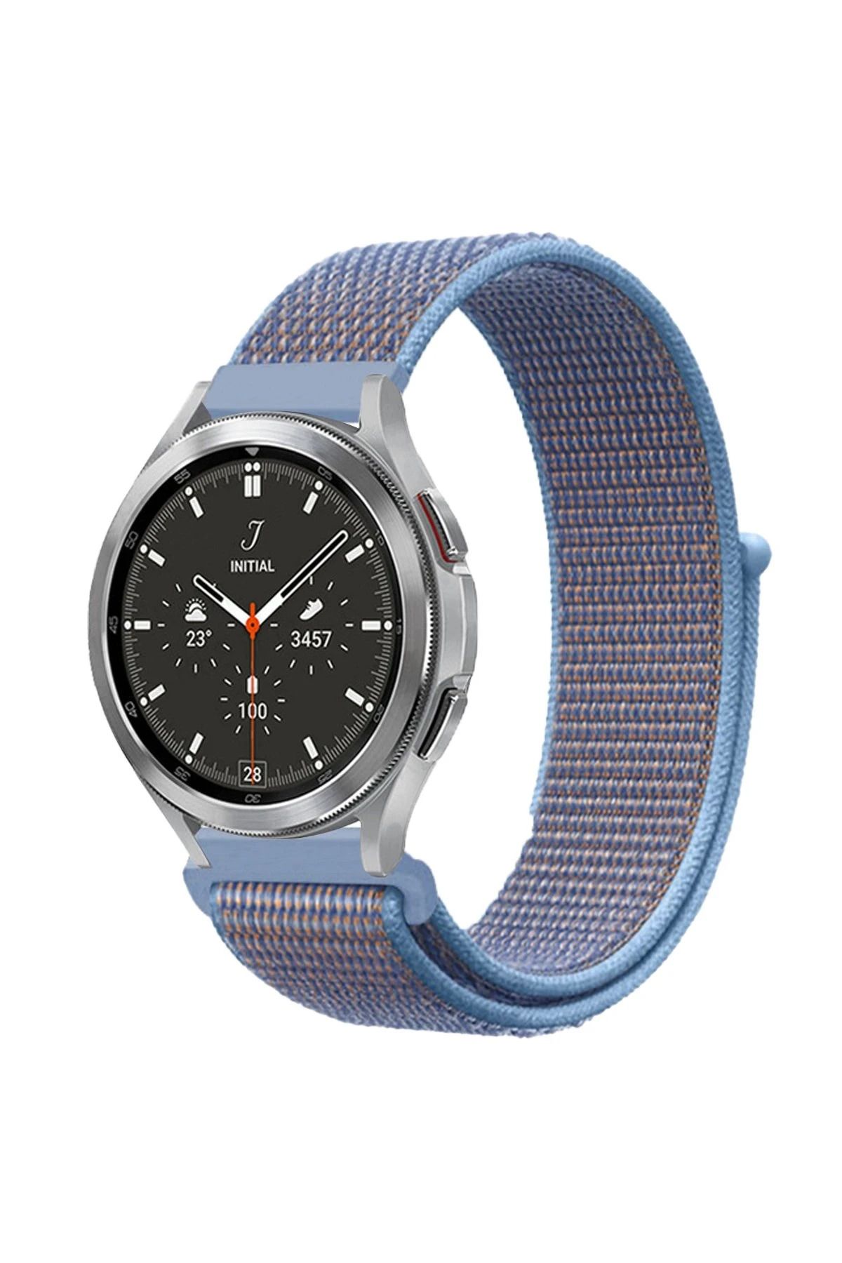 NewFace Watch 22mm Hasırlı Cırtcırtlı Kordon - Mavi INSLM