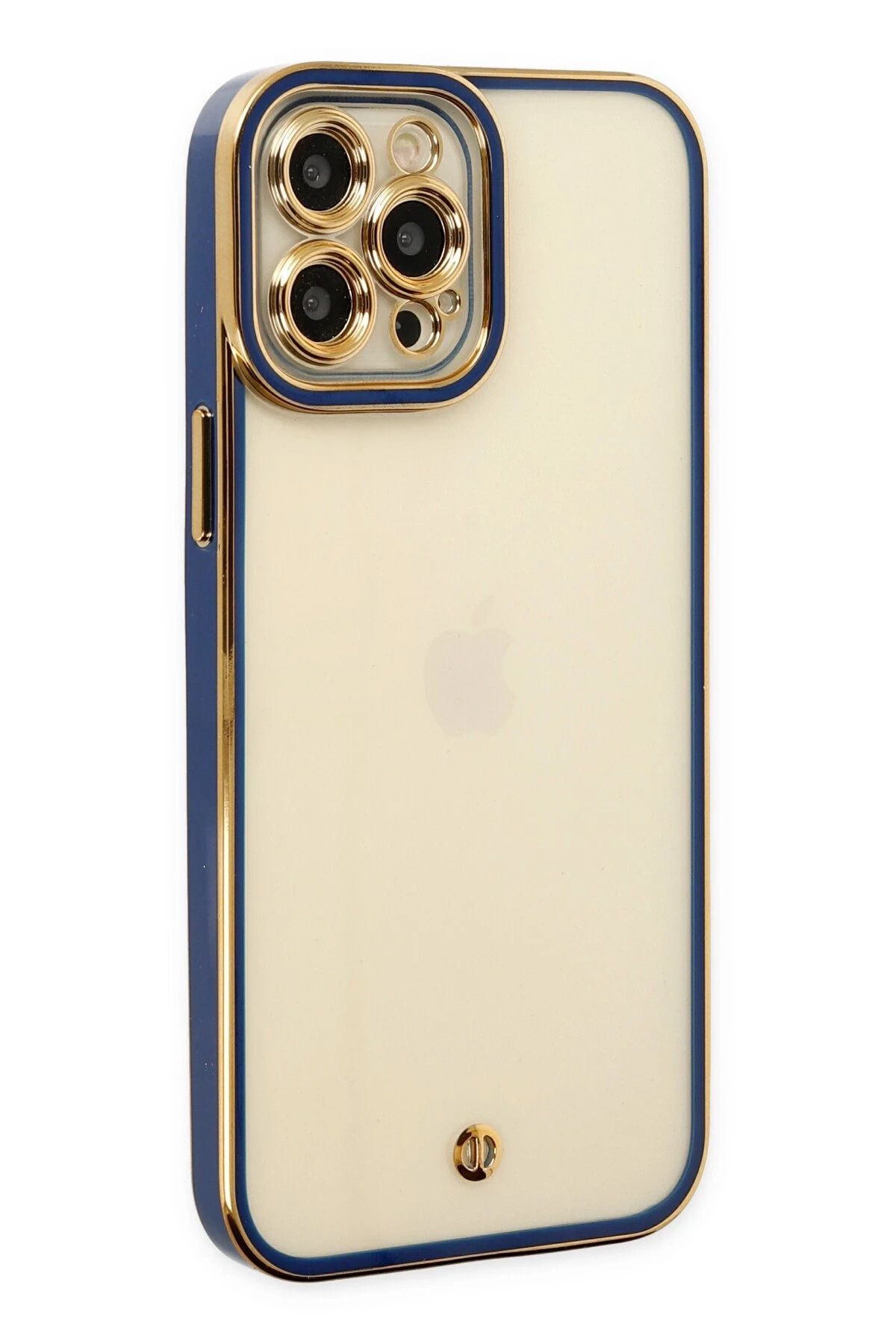 NewFace iPhone 12 Pro Kılıf Liva Lens Silikon - Mavi NRMSA