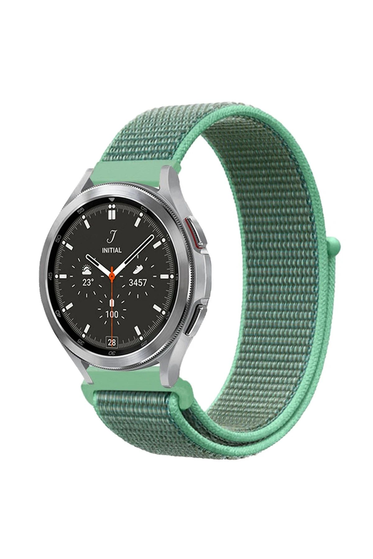 NewFace Watch 22mm Hasırlı Cırtcırtlı Kordon - Turkuaz1 INSLM