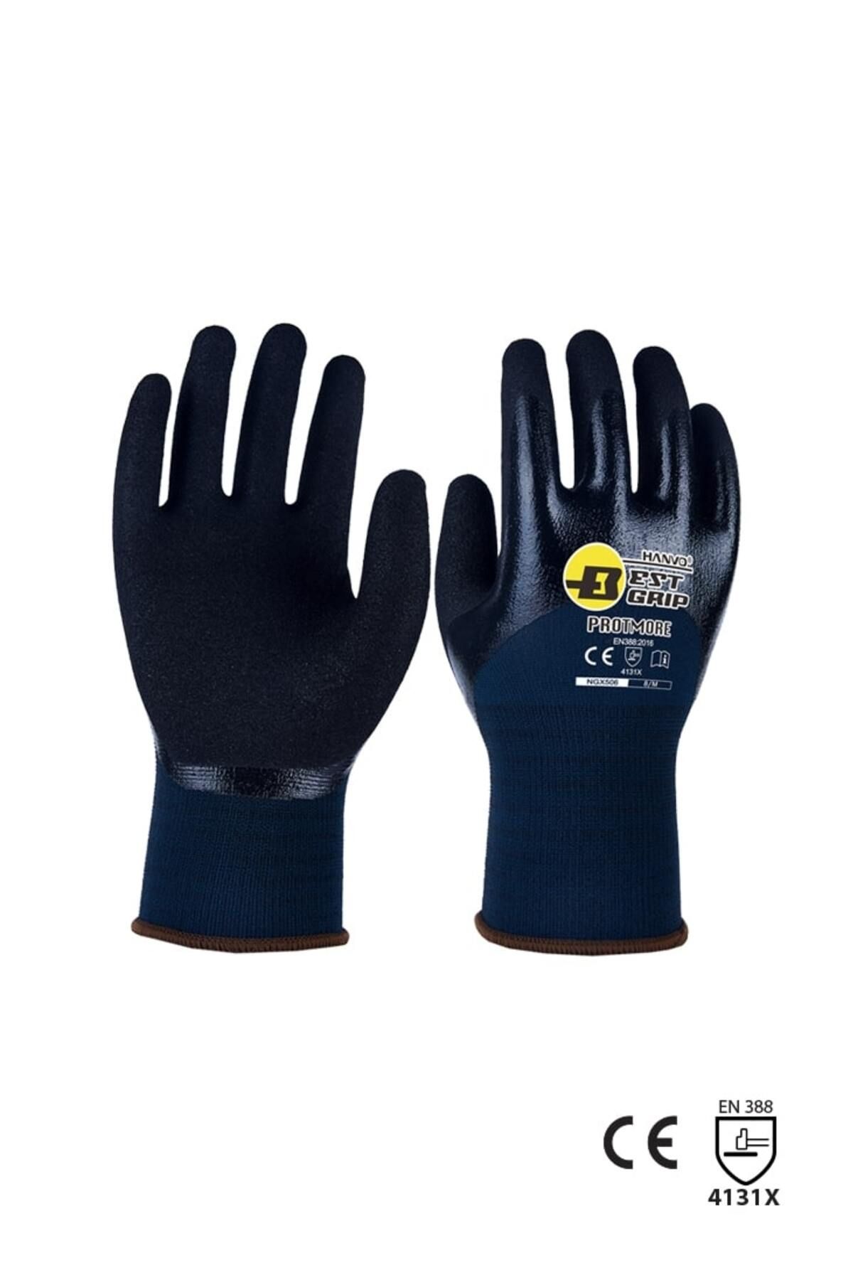 HANVO NGX506 3/4 Kaplı Nitril Montaj Eldiveni