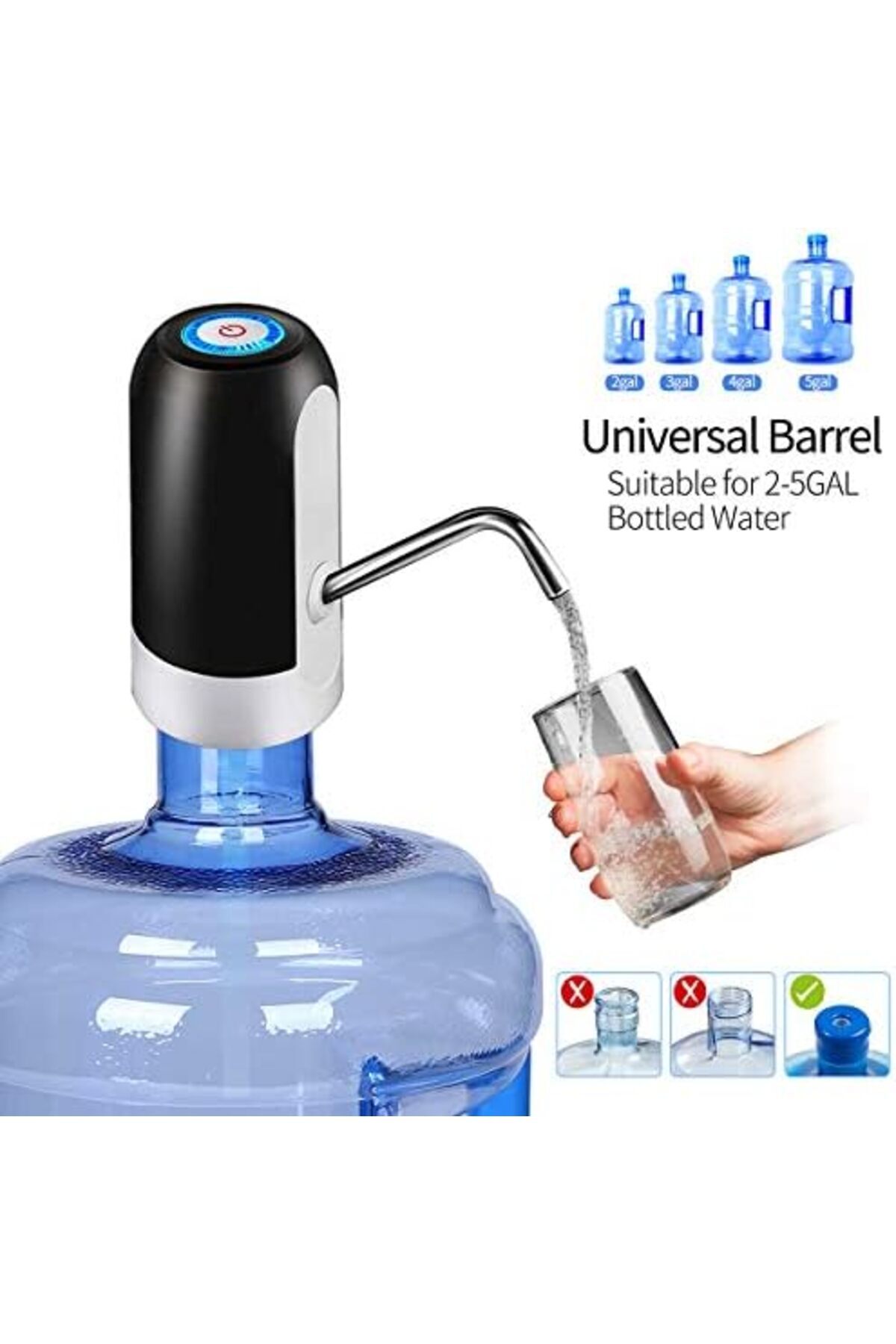 Generic-5 Gallon Water Bottle Pump USB Charging Automatic Water Dispenser Portable Electric Pump 7