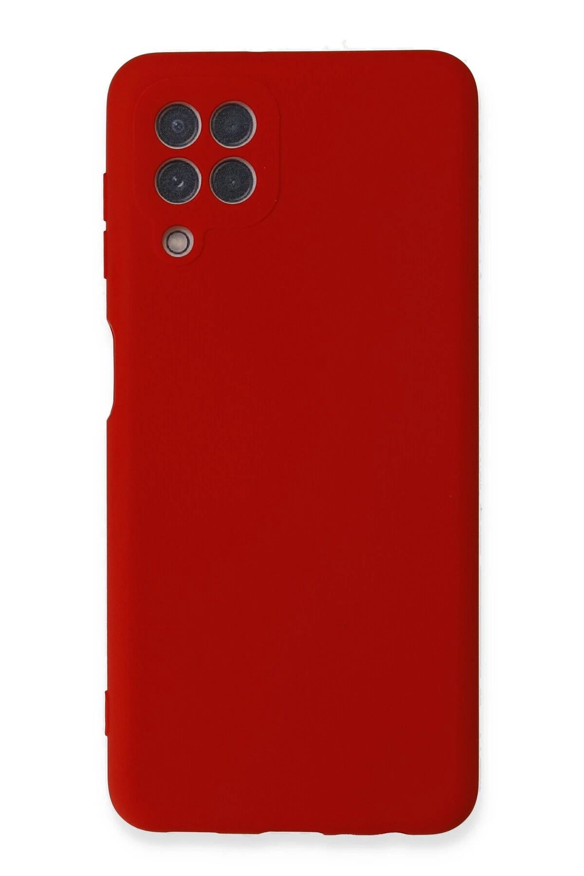 NewFace Samsung Galaxy A22 Kılıf Nano içi Kadife Silikon - Kırmızı HNZRN