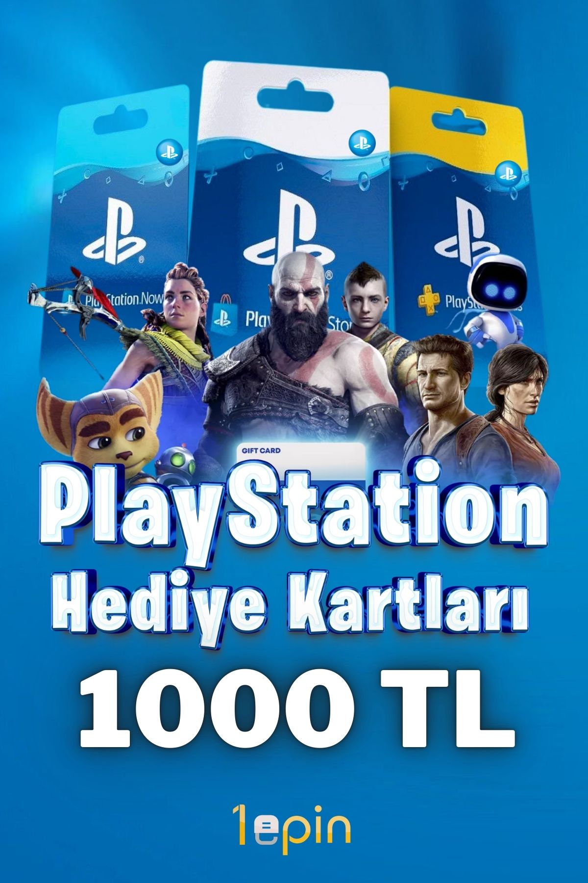 1epin Playstation Store Hediye Kartı 1000 TL