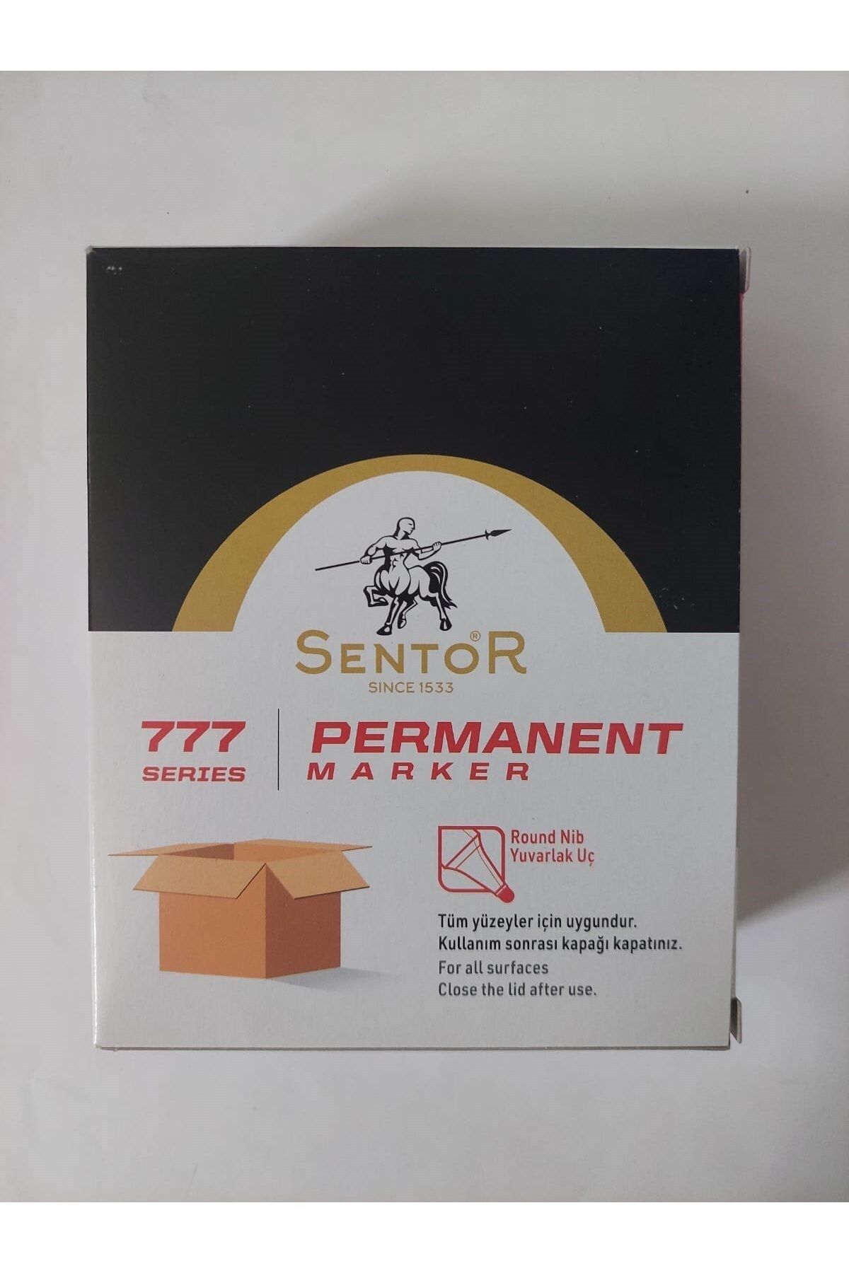 Sentor Permanent Kalemi Kırmızı 12'li