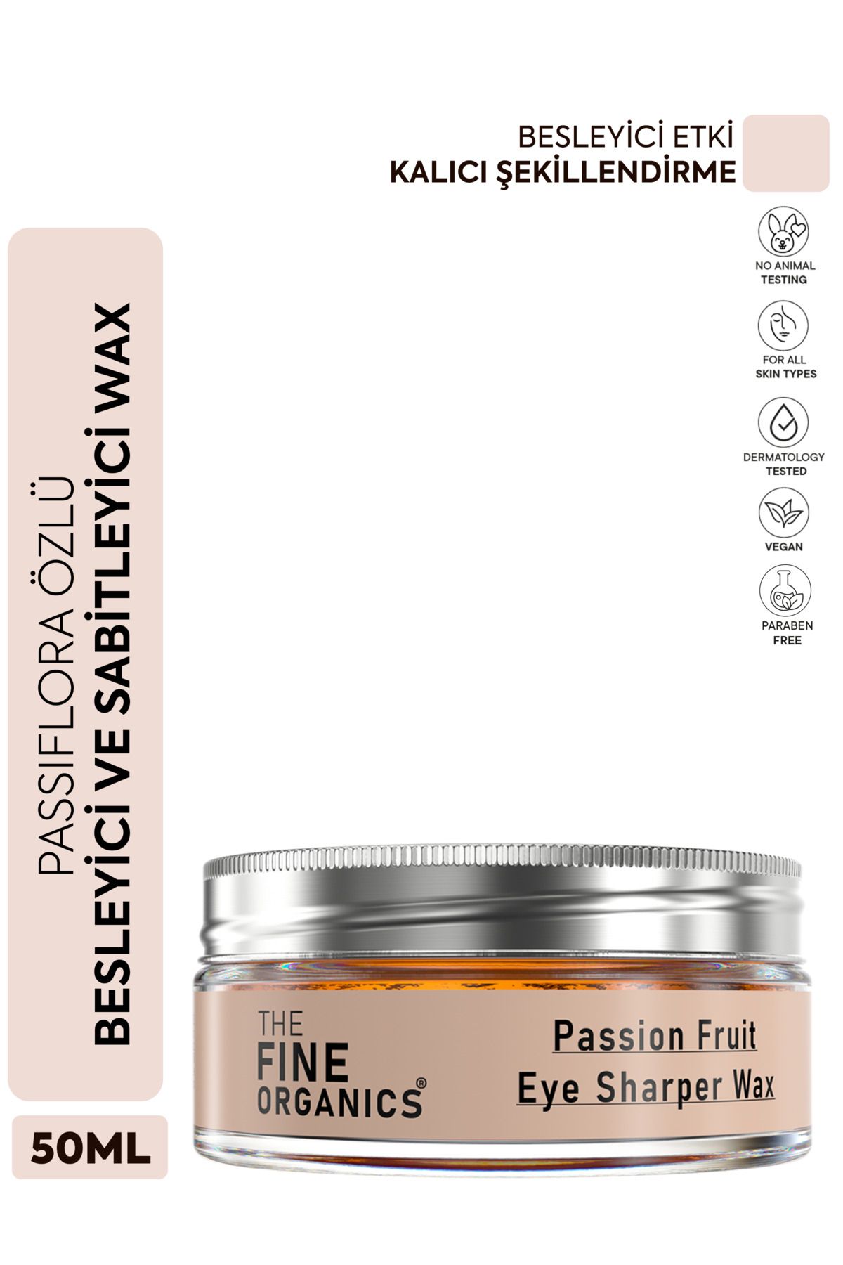 فیکس کننده ابرو تثبیت عصاره PASSIFLORA و شکل دادن به موم 50ML THE FINE ORGANICS