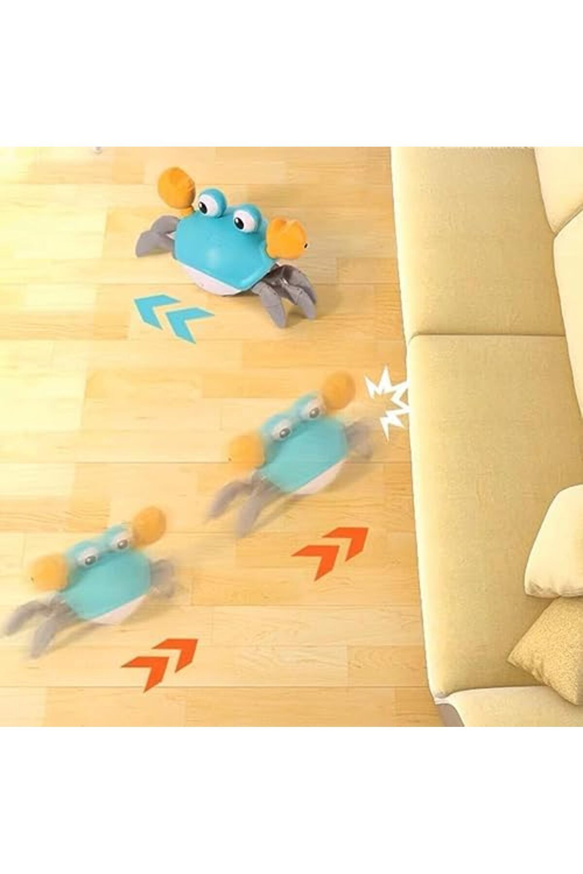 Generic-Crawling Crab Baby Toy – Interactive Running Music Toy with Lights & Obstacle Avoidance for Toddlers 7