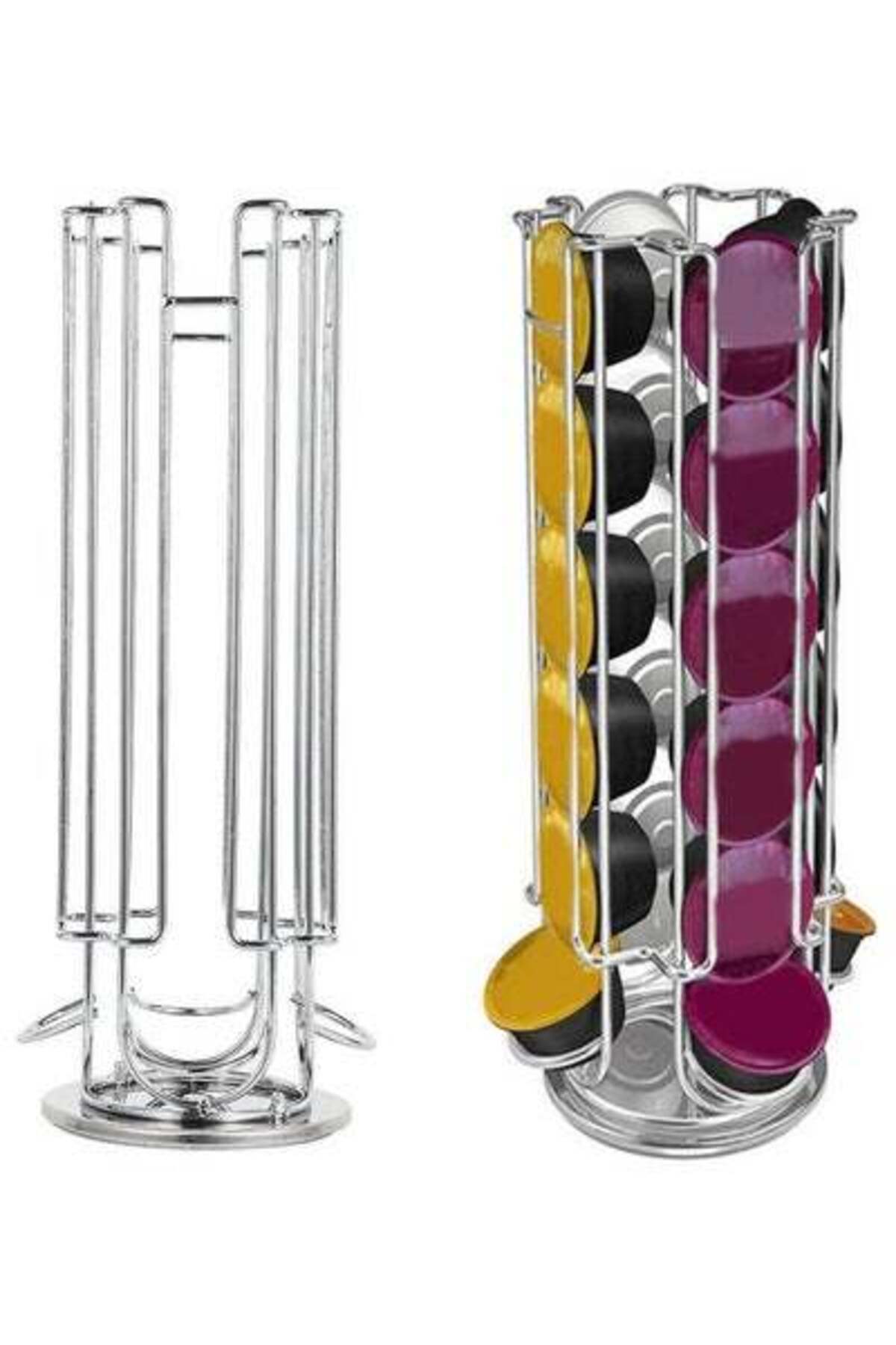 HALAMODO-25-Capsules Coffee Pod Stand Silver 1