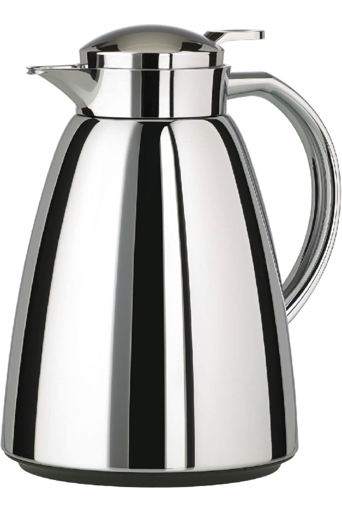 emsa-Campo Vacuum Flask 1L, chrome, stainless steel, 100% leak-proof, quick tip, 12h hot/24h cold. 1