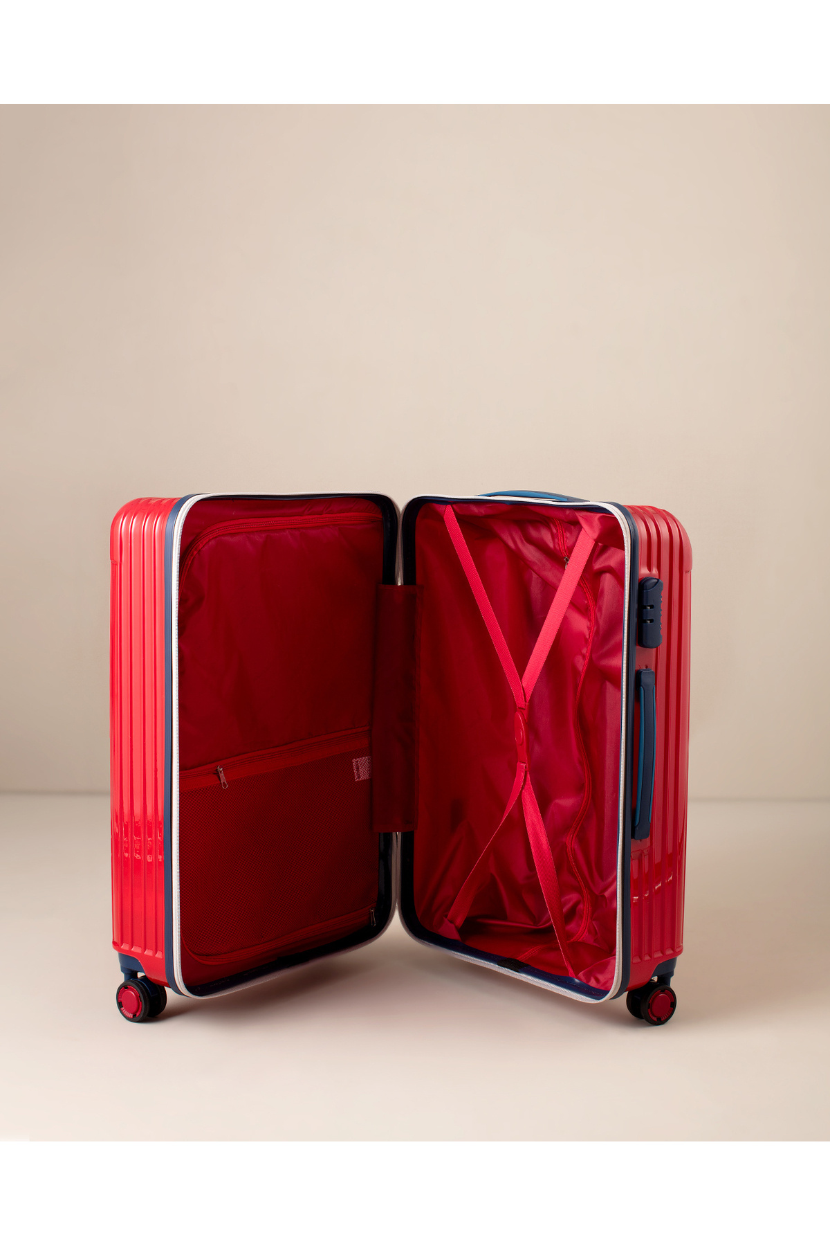 Madame Coco  Chest Orta Boy Valiz/Bavul - Kırmızı - Görsel 5