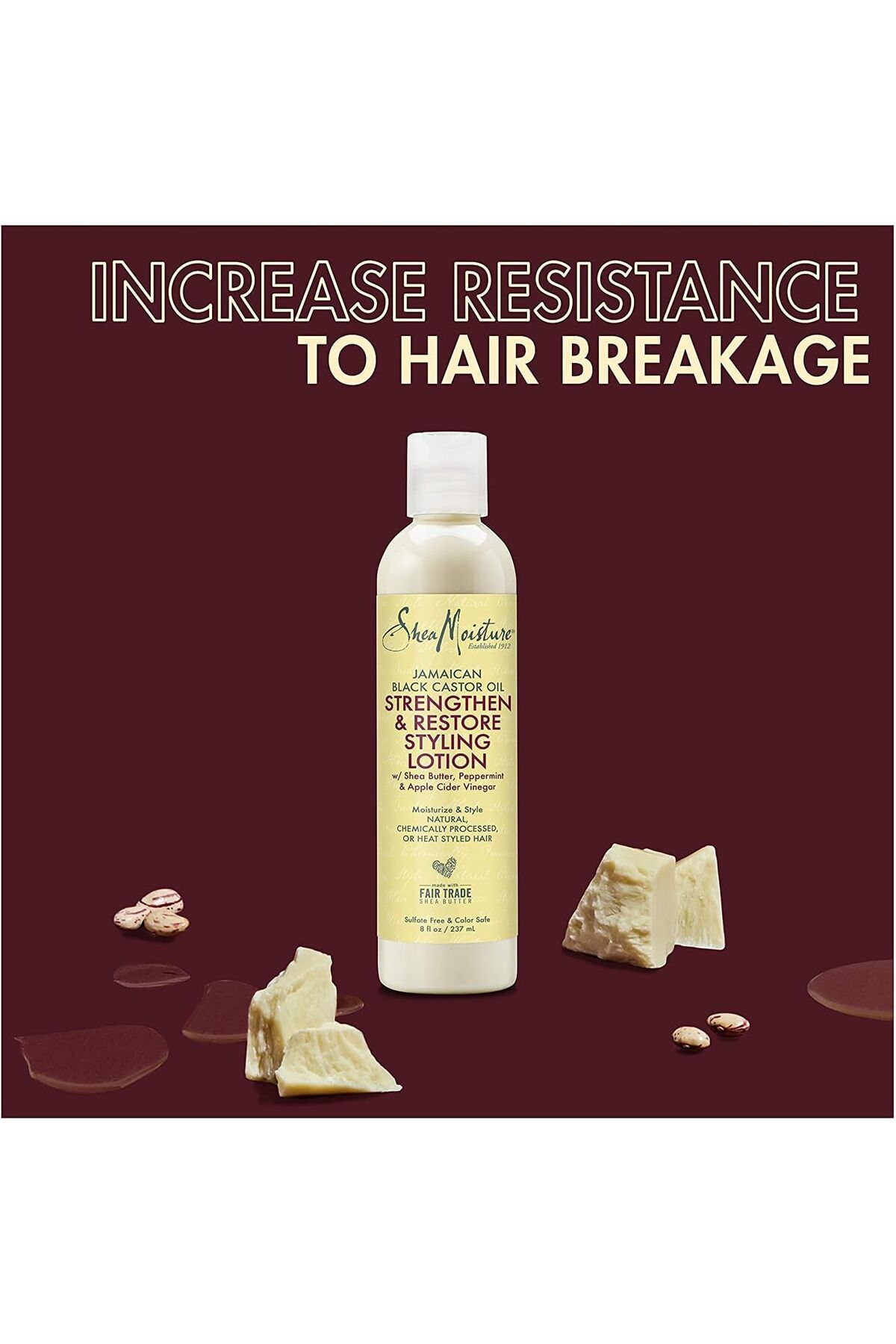 Shea Moisture-Jamaican Black Castor Oil Strengthen and Restore Styling Lotion, 237 ml, multi, 8 Ounc 3