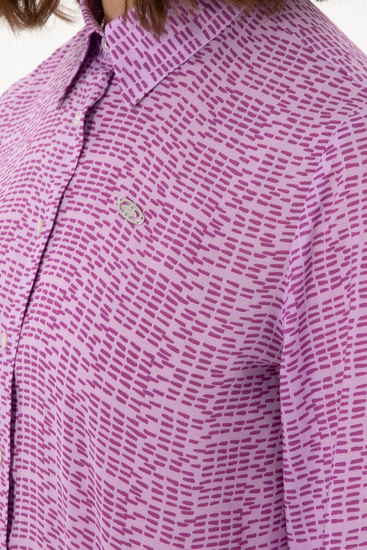 U.S. Polo Assn.  Kadın Mor Uzun Kollu Gömlek 50306433-VR038 - Görsel 7