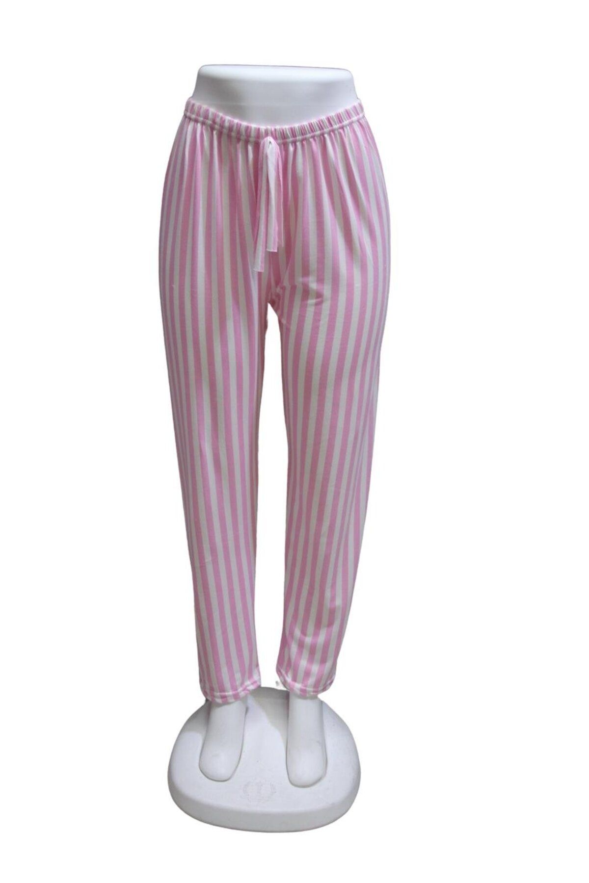 ZambakModa Milan Kurdele Bel Detaylı Baskılı Cepsiz Kadın Pijama Altı1011