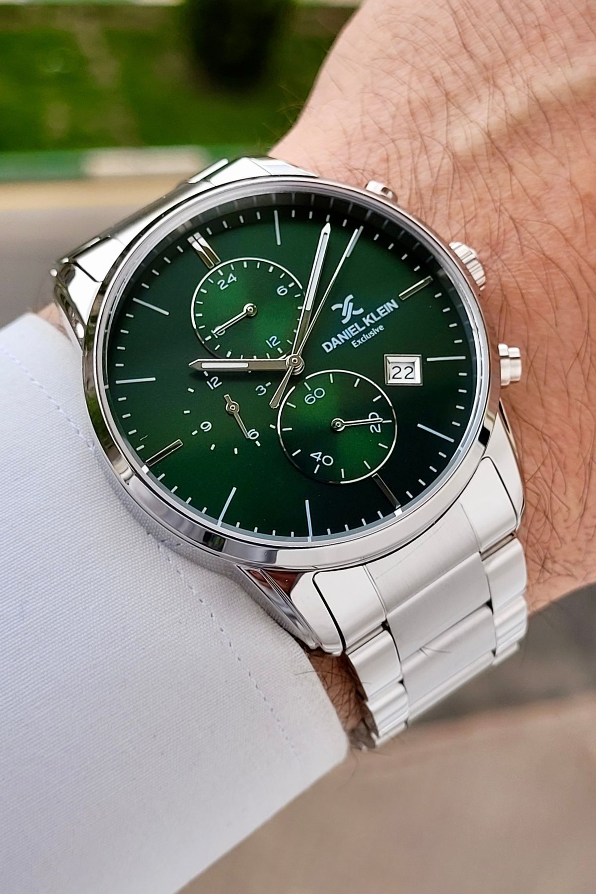Daniel Klein Kadranı Yeşil Kordonu Gri Renk Ayarlanabilir Kordonlu 42 Mm Erkek Kol Saati