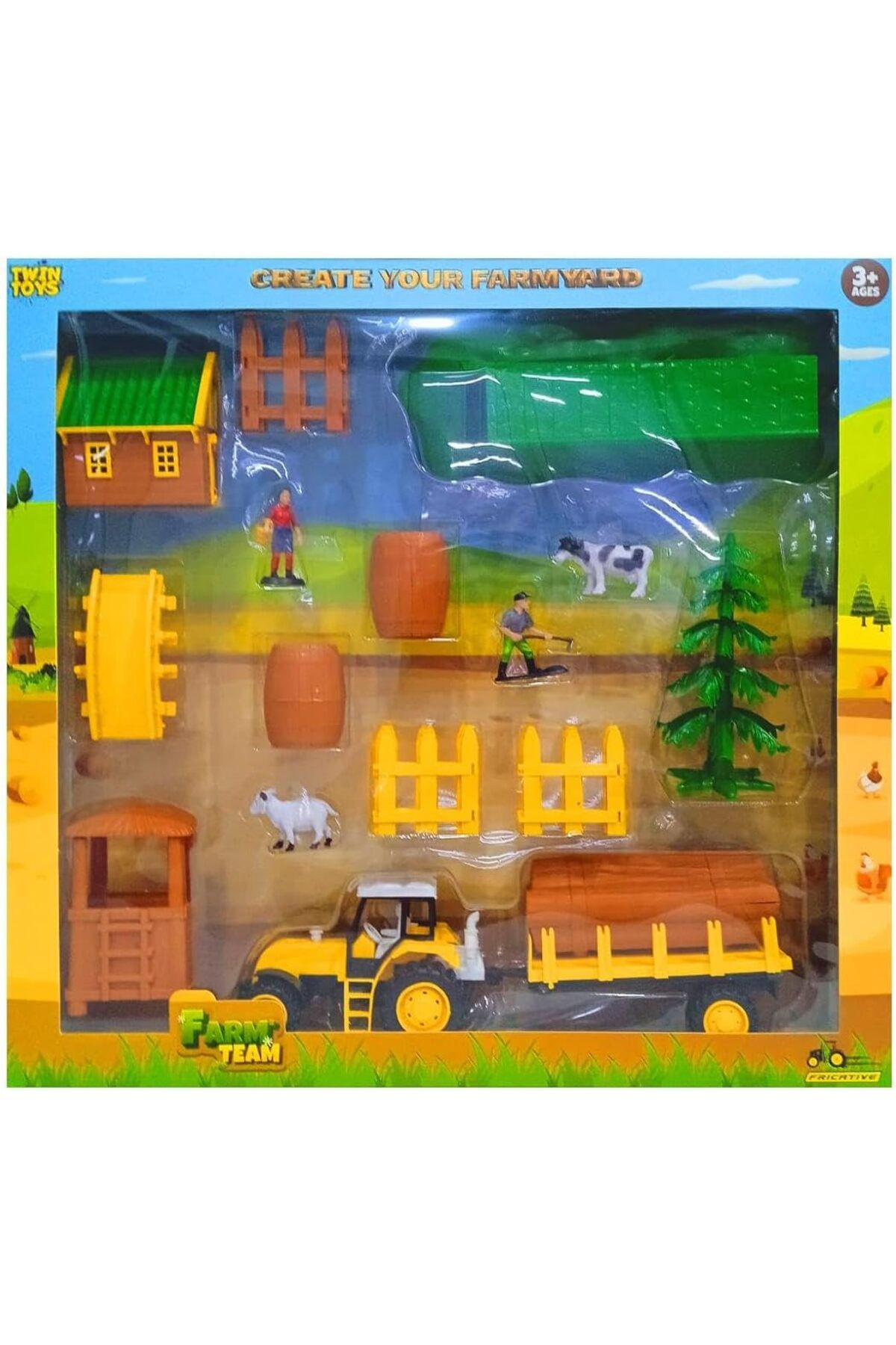Mu Art Ahşap Mrt FARM TEAM TOY-59 ÇİFTLİK SETİ 9 PARÇA 3+ Art 871301