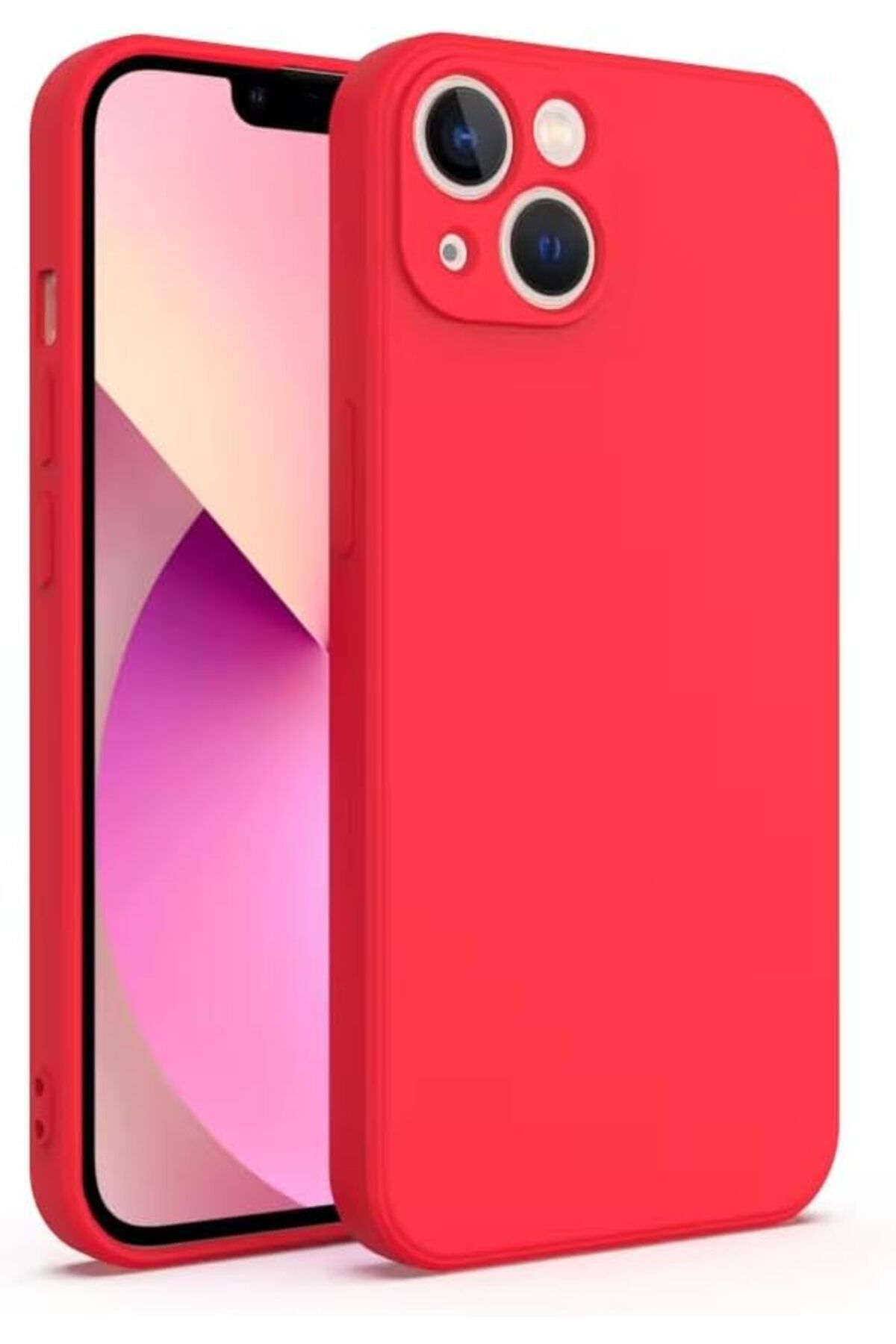 LUXE AKSESUAR iPhone 14 (6.1) inç ile uyumlu First Silikon kılıf ince yapılı tam koruma sağlayan K
