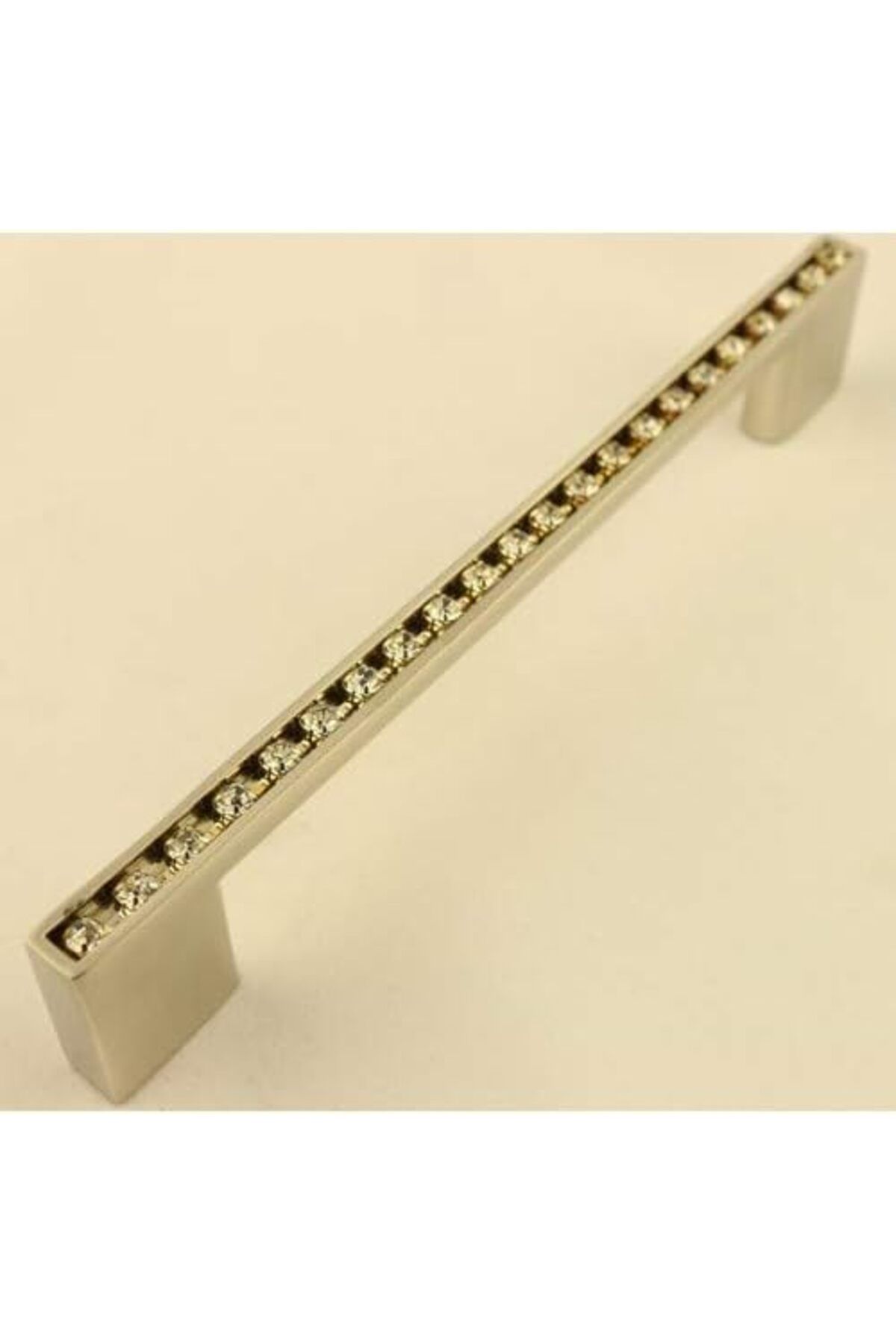 Mu Art Ahşap Mrt Sıralı Taşlı Lama Kulp 128mm İnoks (2 Adet) Art 871301