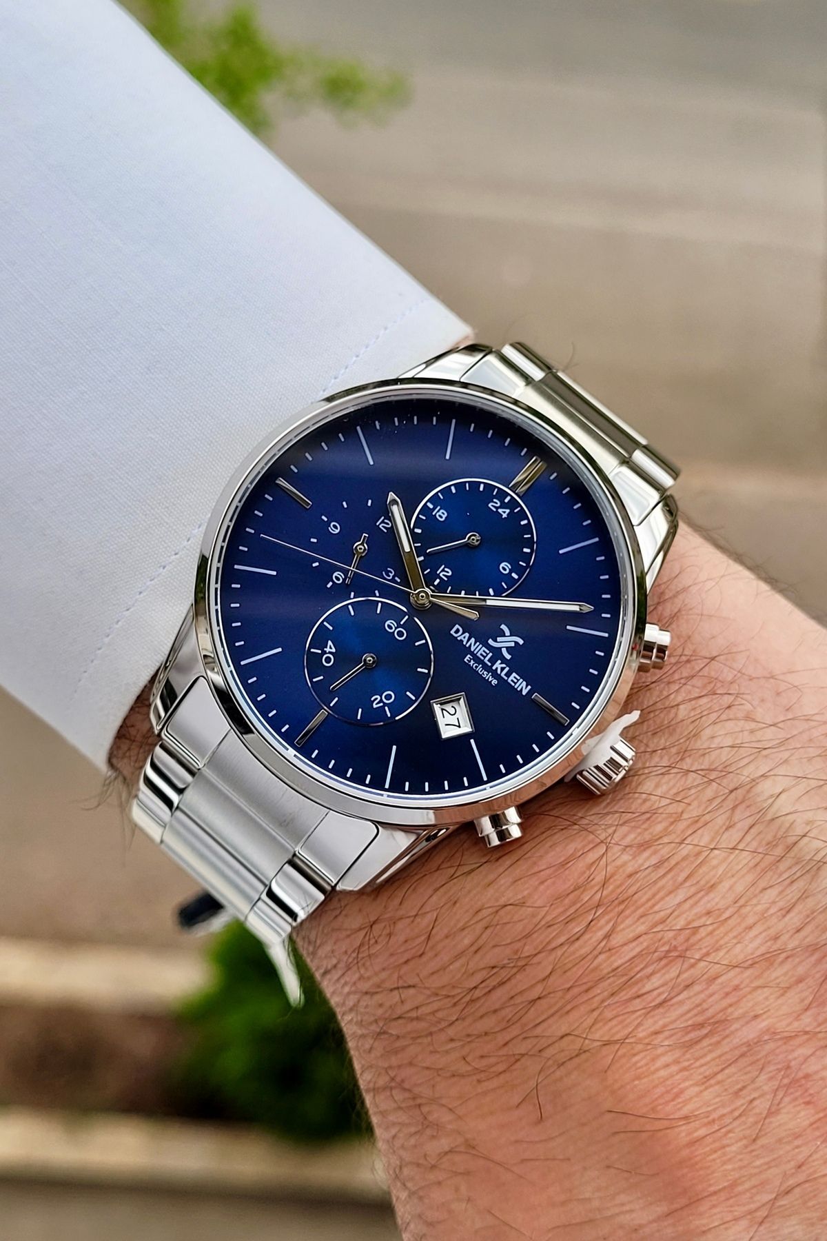 Daniel Klein Kadranı Lacivert Kordonu Silver Renk 24 Ay Garantili 42 Mm Erkek Kol Saati