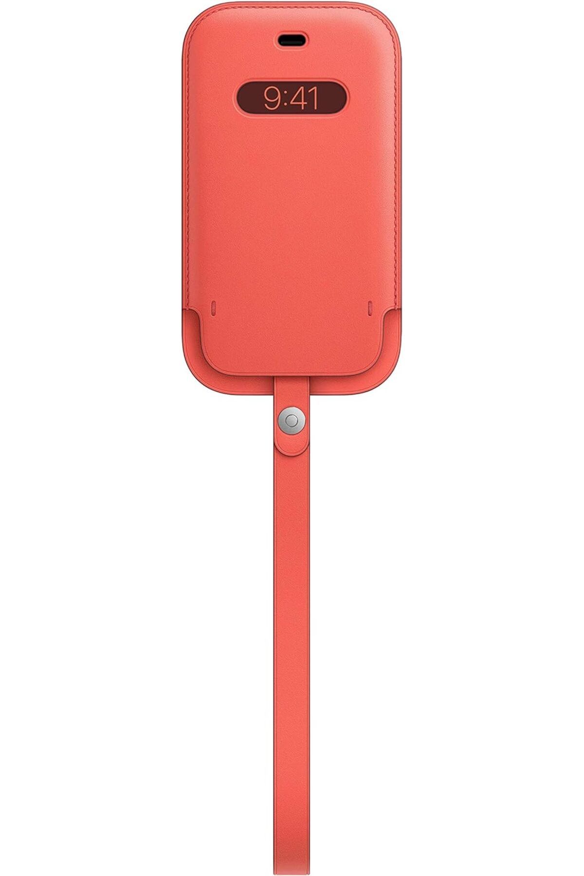 STOREMAX iPhone 12 Mini için Magsafe Özellikli Deri Kılıf - Pembe Greyfurt TrendBazaar 1057563