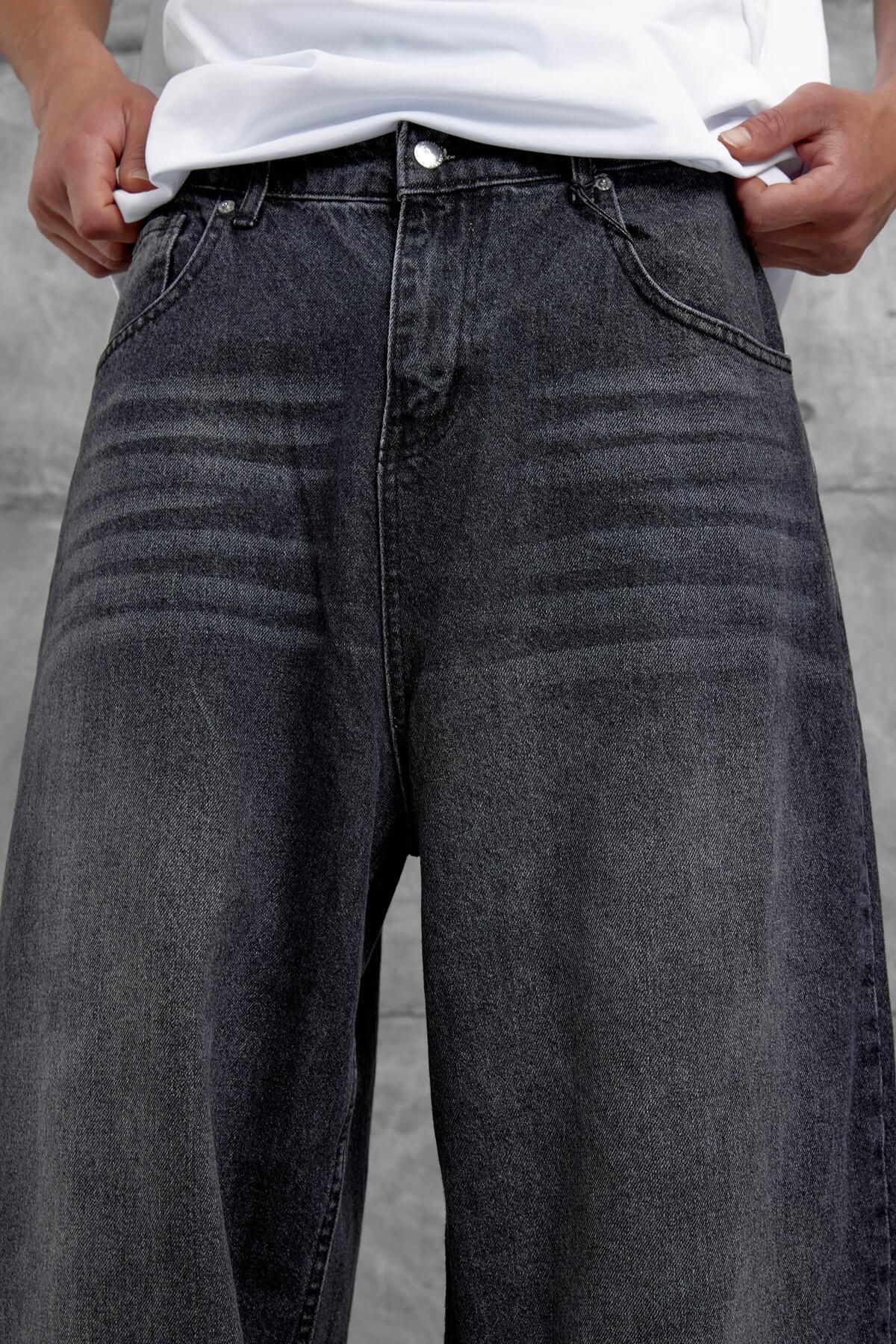 NOMARC-Black Mb Relax Baggy Jean 4