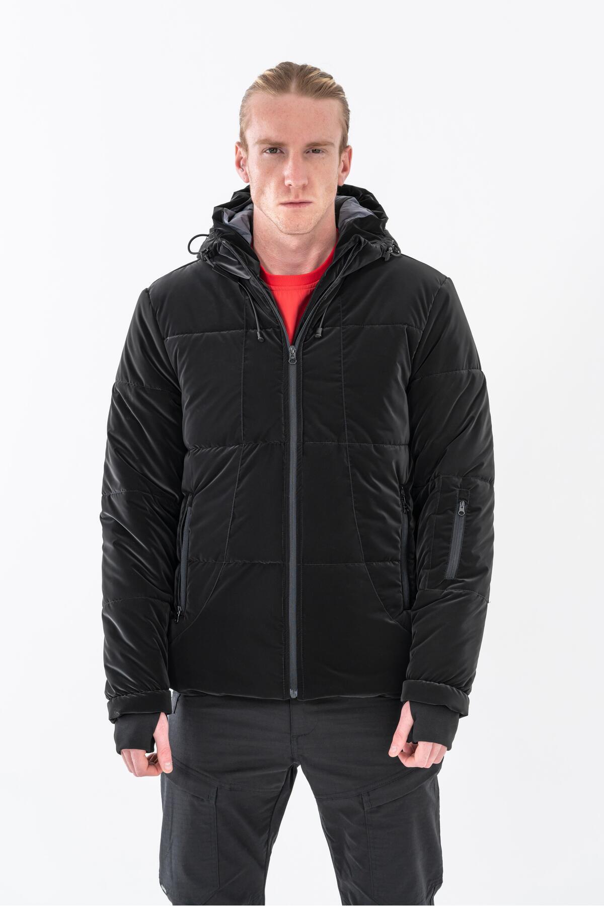 کامبت تاکتیکال کاپشن پفی کلاه‌دار فضای باز Novo - 319