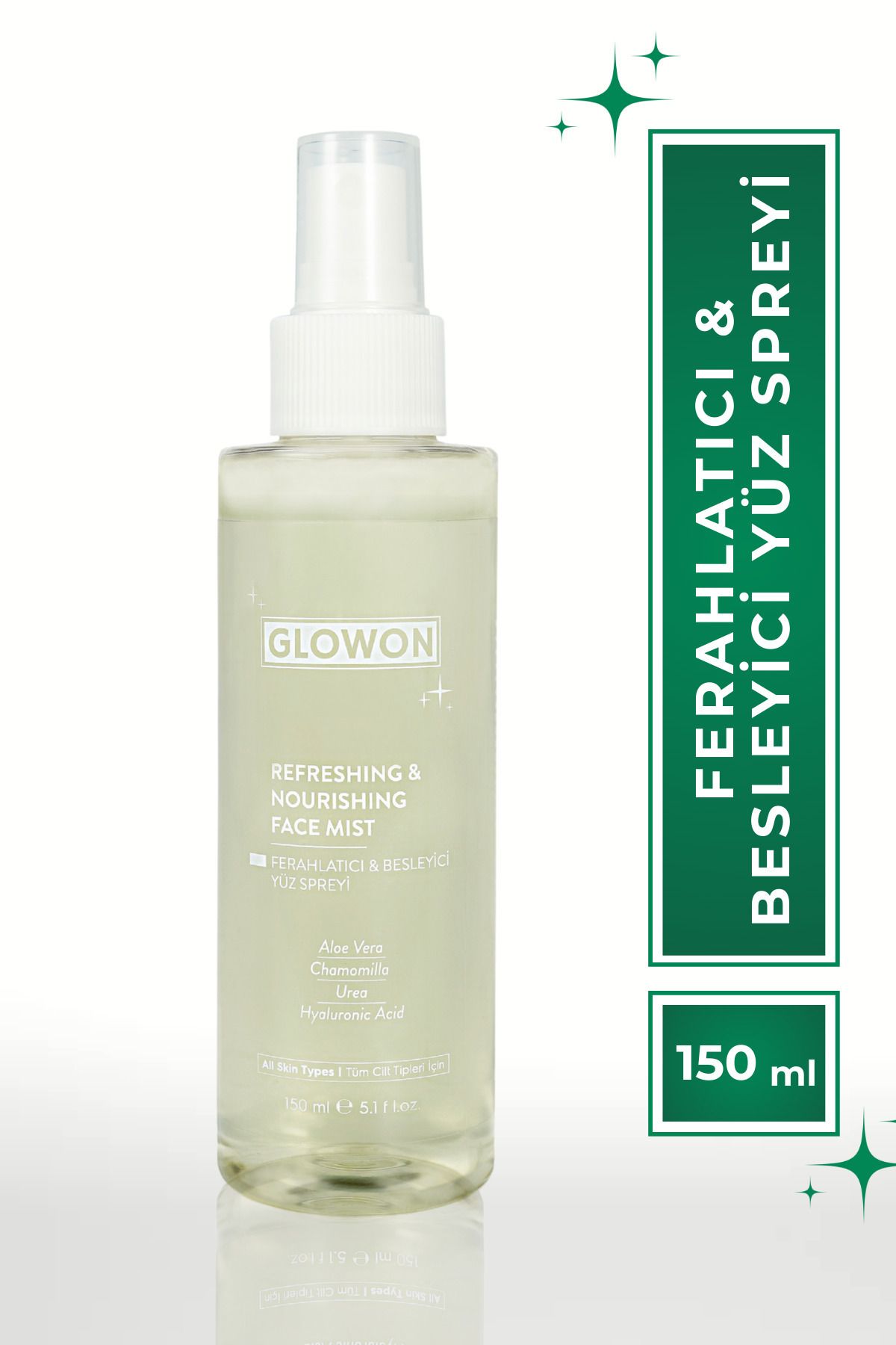 GLOWON FERAHLATICI VE BESLEYİCİ YÜZ SPREYİ 150 ML