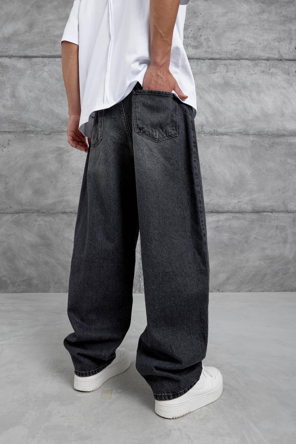 NOMARC-Black Mb Relax Baggy Jean 3