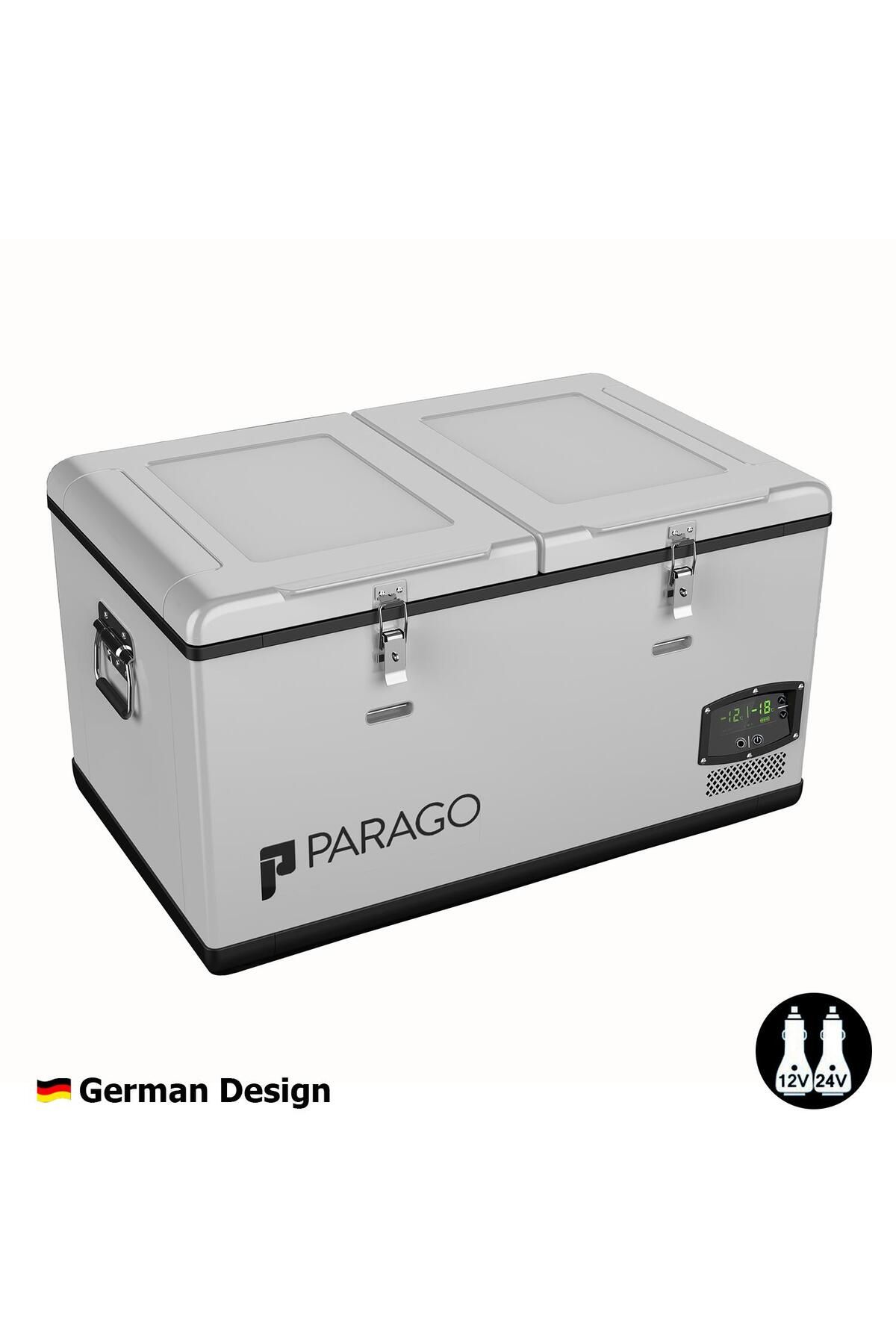 Parago PG95 12/24Volt 95 Litre Çift Bölmeli Outdoor Kompresörlü Oto Buzdolabı