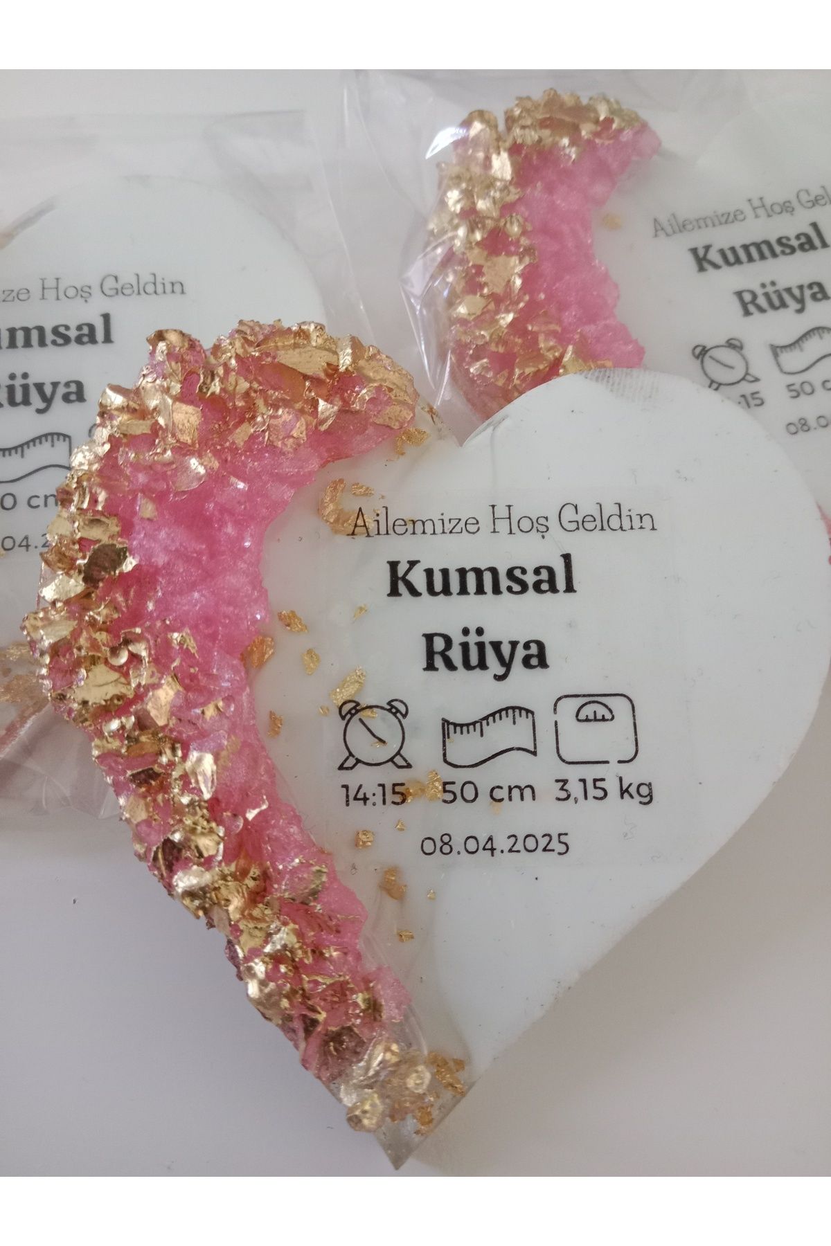 Sym Hediyelik 40 adet Epoksi Bebek Magnet Hediyelik Kız Bebek Magneti Jelatinli