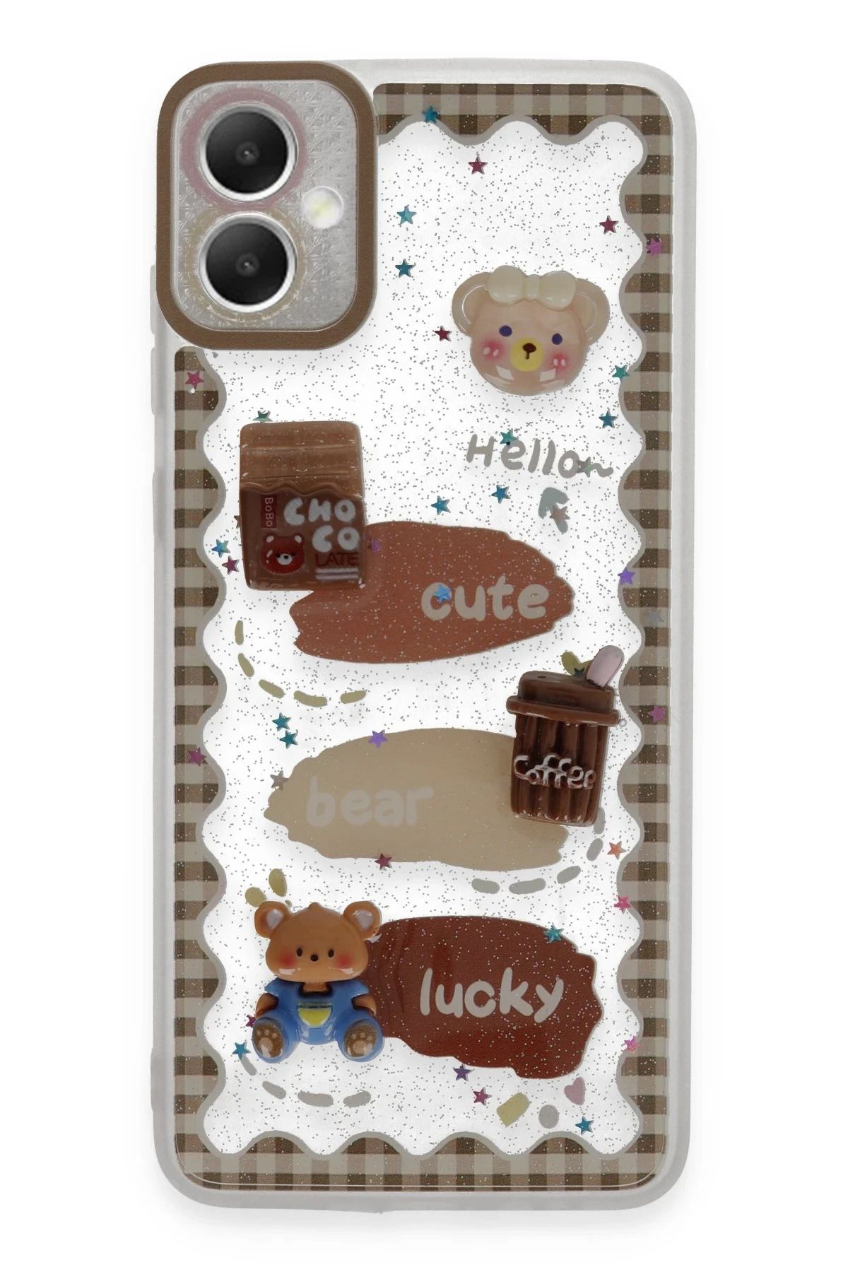 NewFace Samsung Galaxy A05 Kılıf Sweet Desenli Silikon Kapak - Şeffaf FERRG