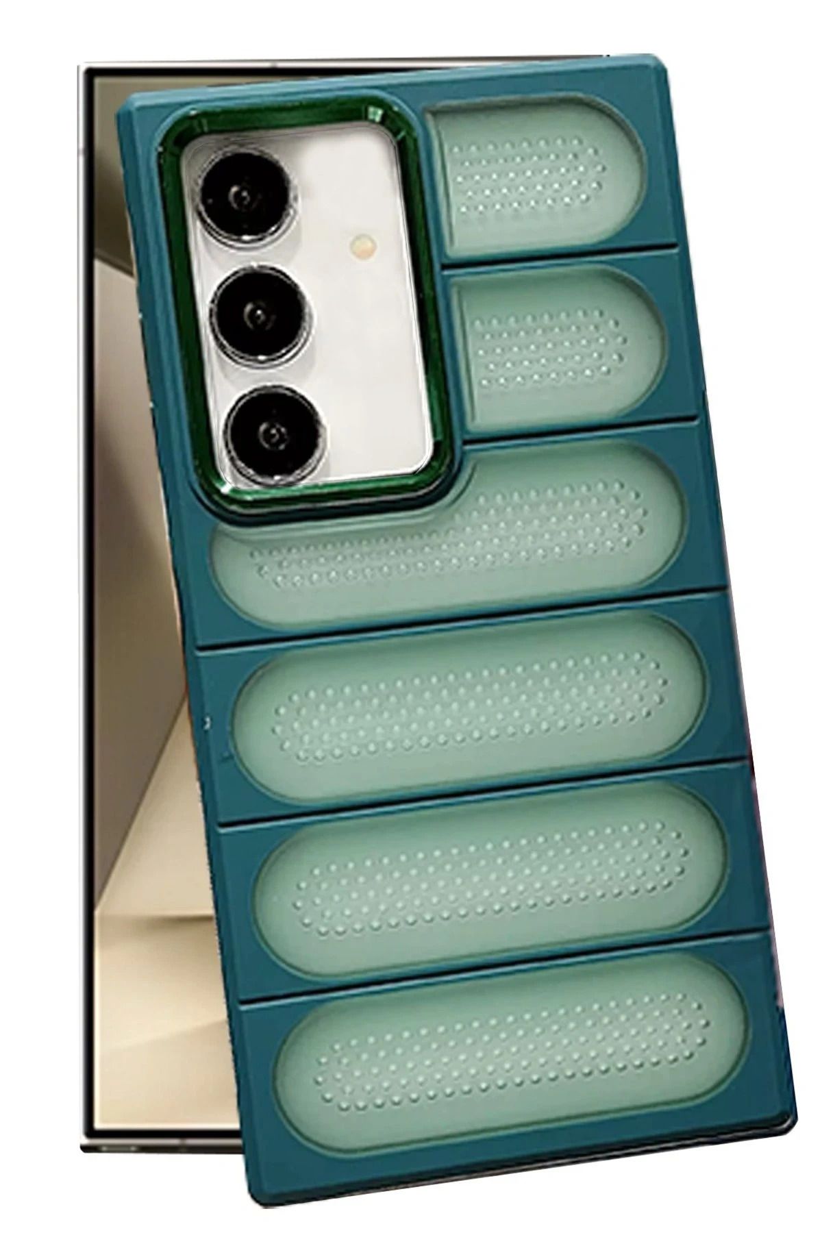 NewFace Samsung Galaxy S24 Kılıf Airmax Silikon Kapak - Koyu Yeşil INSLM