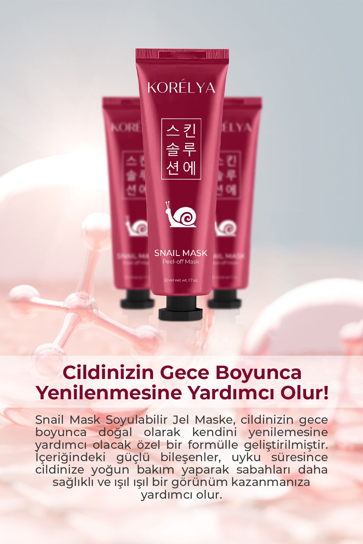 Soyulabilir Salyangoz Maskesi - Peelable Snail Mask 50 ml - 4