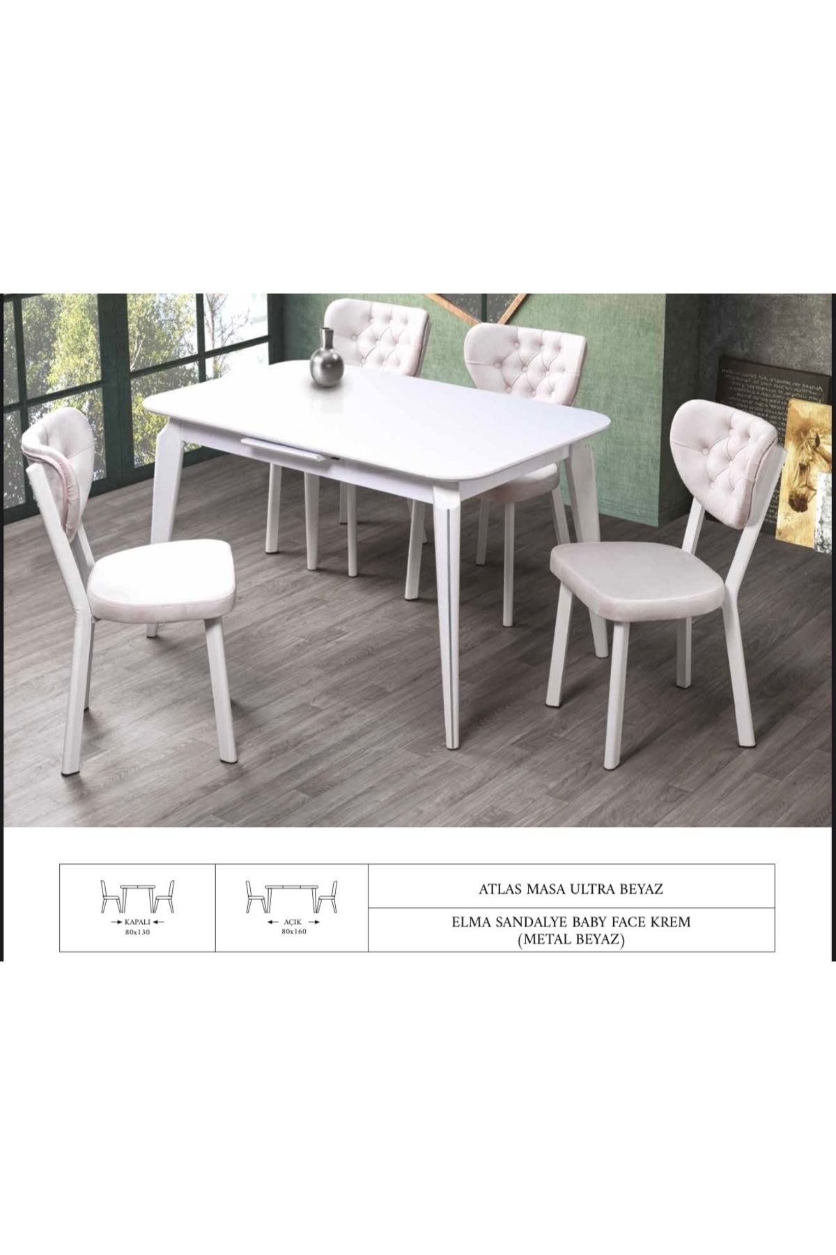 LNDHOME STORE ATLAS MASA&SANDALYE TAKIMI