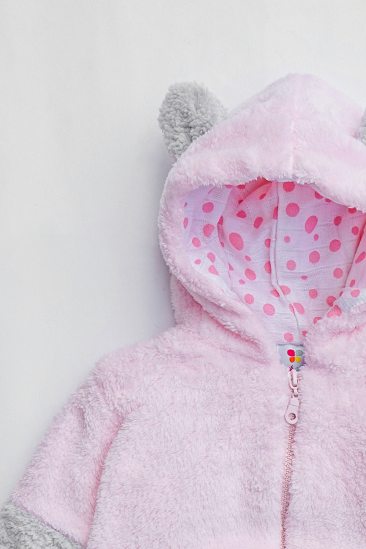 nurbeli X İpek Atlas Kız Erkek Bebek Ve Çocuk Müslin Astarlı Cepli Peluş Mont fotoğrafı 2 (önizleme)