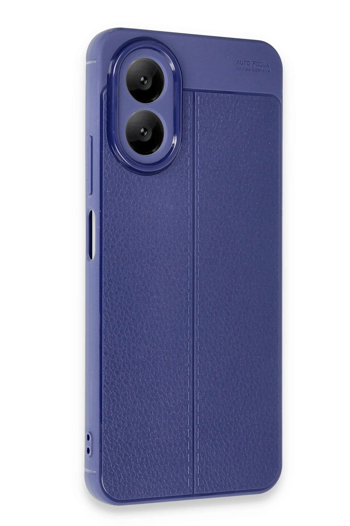 cepmoda Oppo A38 - Deri Görünüm Silikon Kılıf/Kapak - Kamera Bölümü Korumalı Esnek - LACİVERT