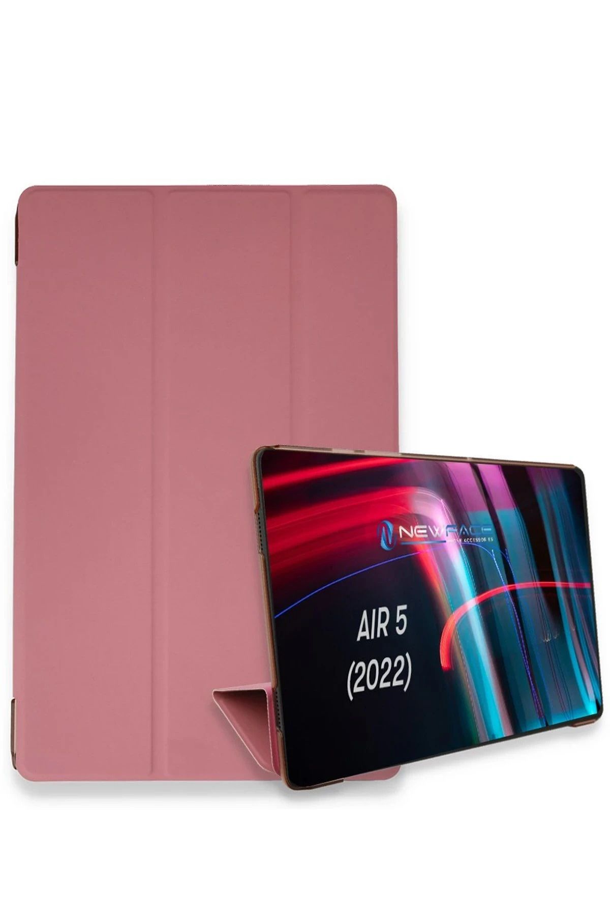 NewFace iPad Air 5 (2022) Kılıf Tablet Smart Kılıf - Pembe BSTMY