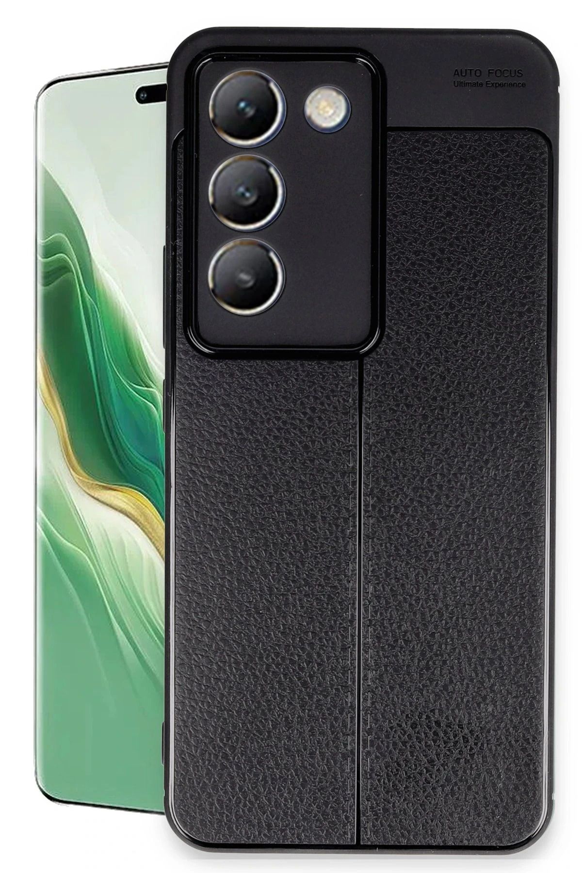 NewFace Vivo V30 Lite 4G Kılıf Auto Focus Kapak - Siyah HNZRN