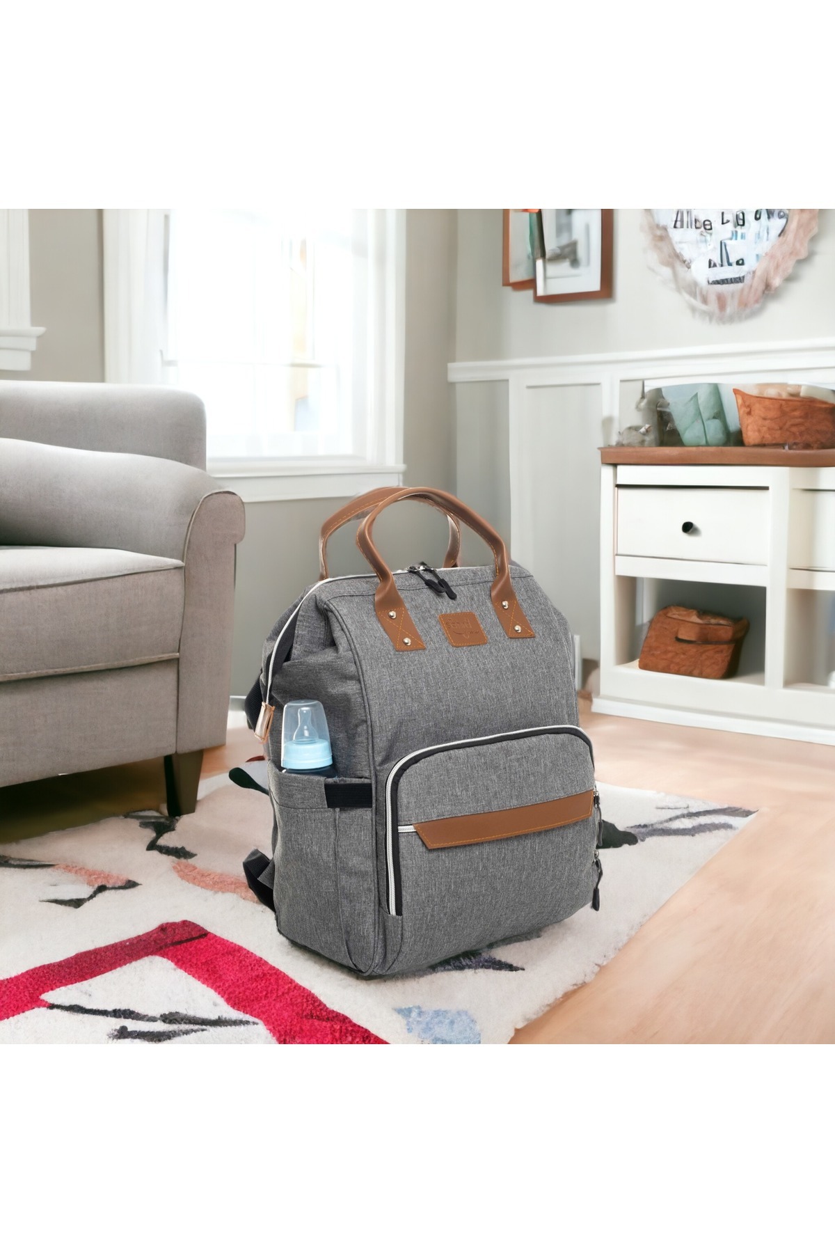 ALİSS Doğum Seti Bebek Bakım Sırt Ve Omuz Çantası, Hastane Çıkışı, Battaniye, 10'lu Mendil Ve 3'lü Çorap fotoğrafı 3 (önizleme)