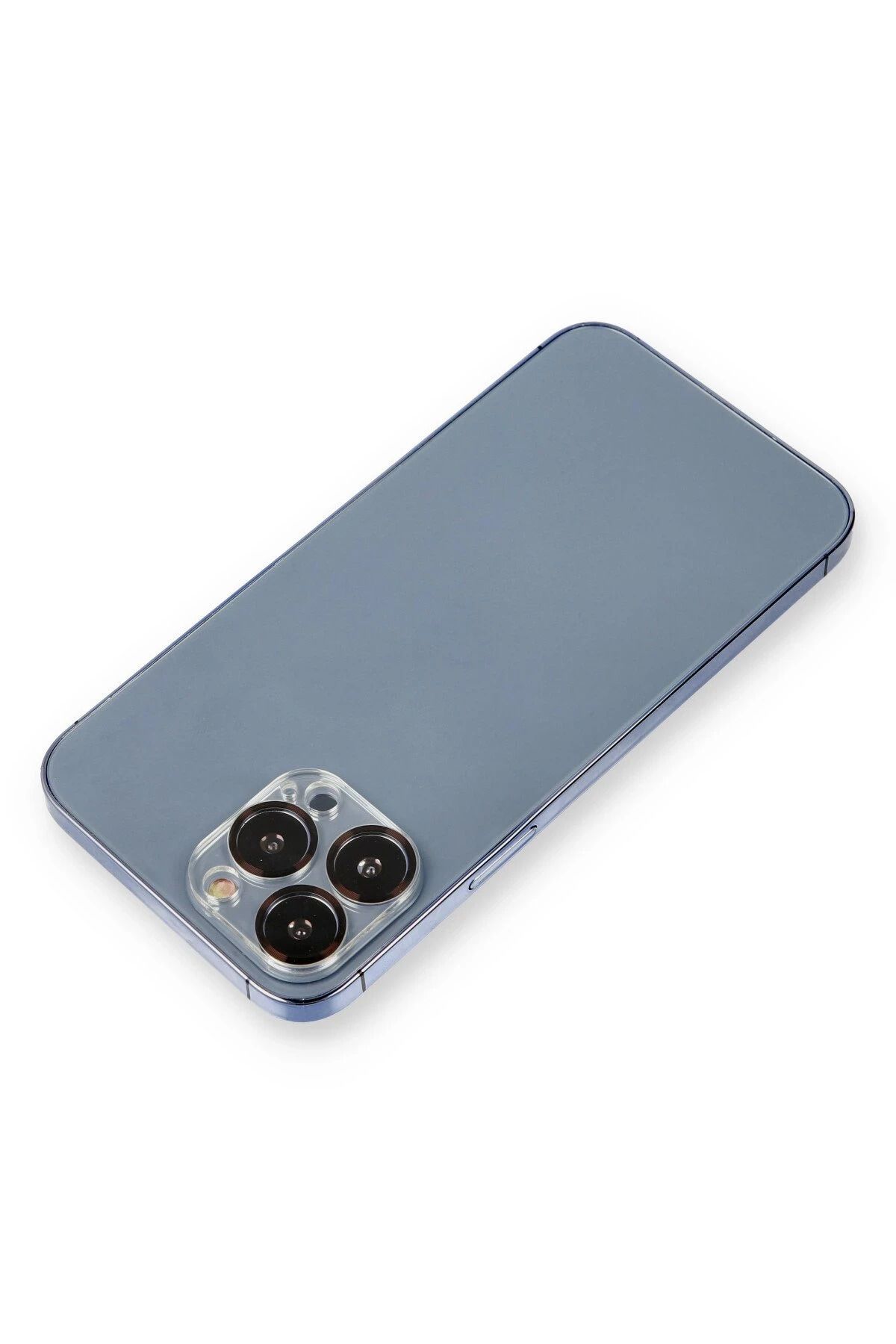NewFace iPhone 12 Pro Max Uyumlu Metal Kamera Lens Koruma Cam - Siyah DRSTR