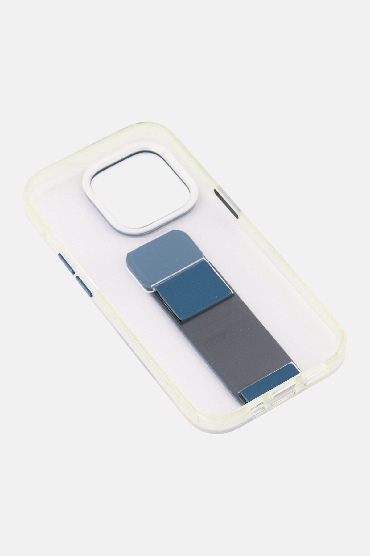 Levelo-iPhone 14 Pro Morphix Clara Leather Grip Stand Protective Case, Transparent 3